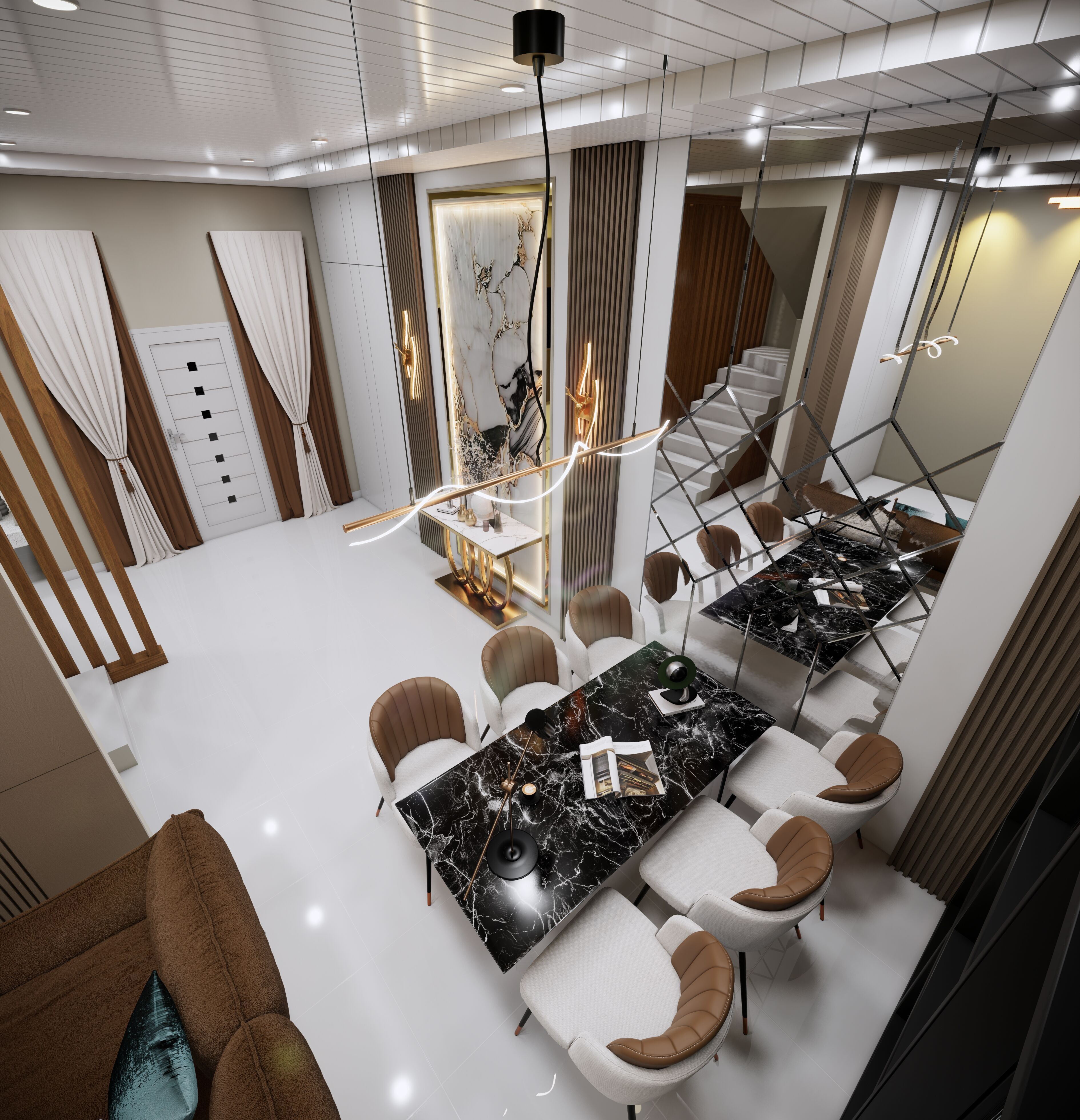 Complete Home Interior Scene 3D Model SketchUp Enscape 3D model_5