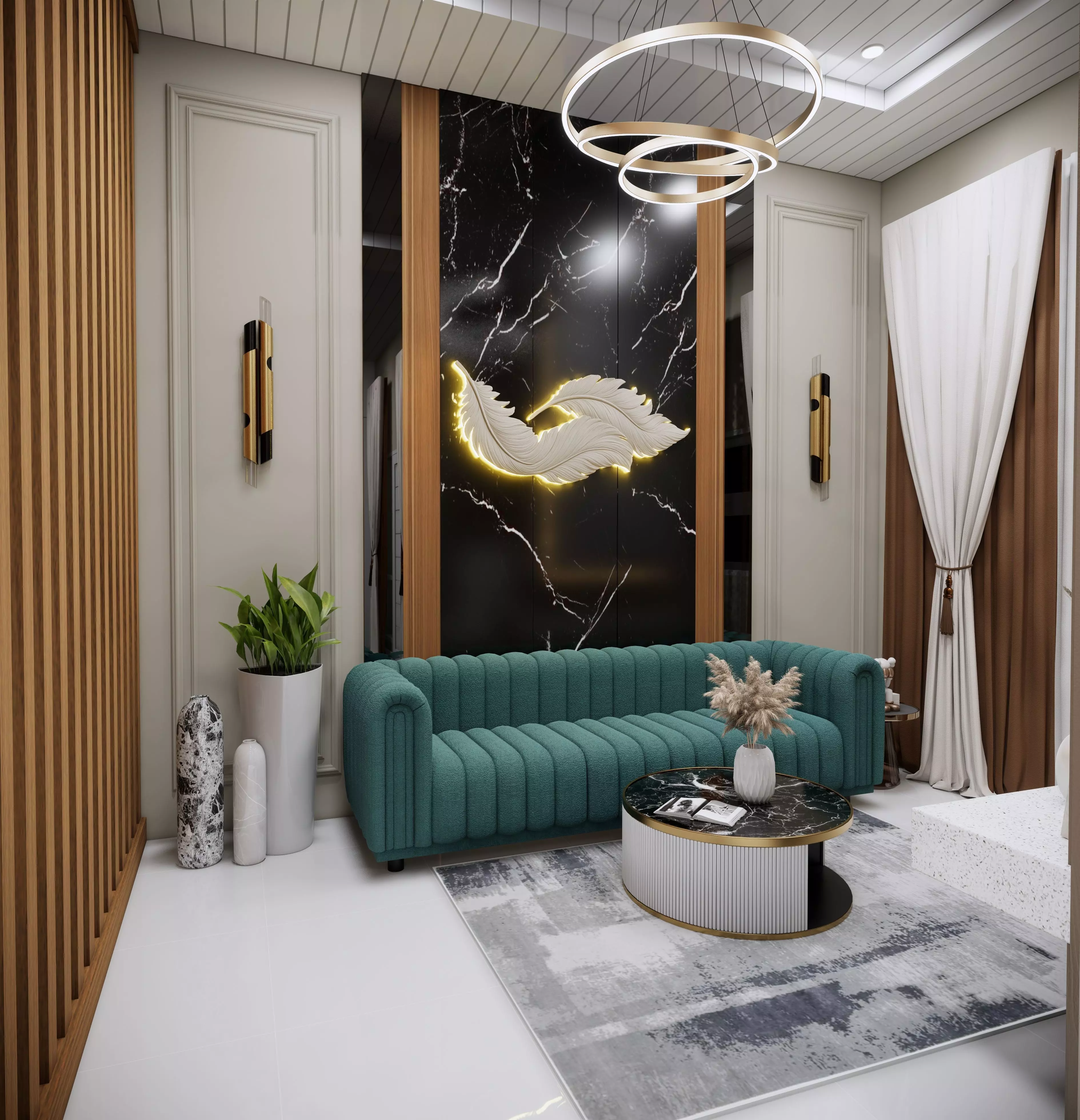 Complete Home Interior Scene 3D Model SketchUp Enscape 3D model_0