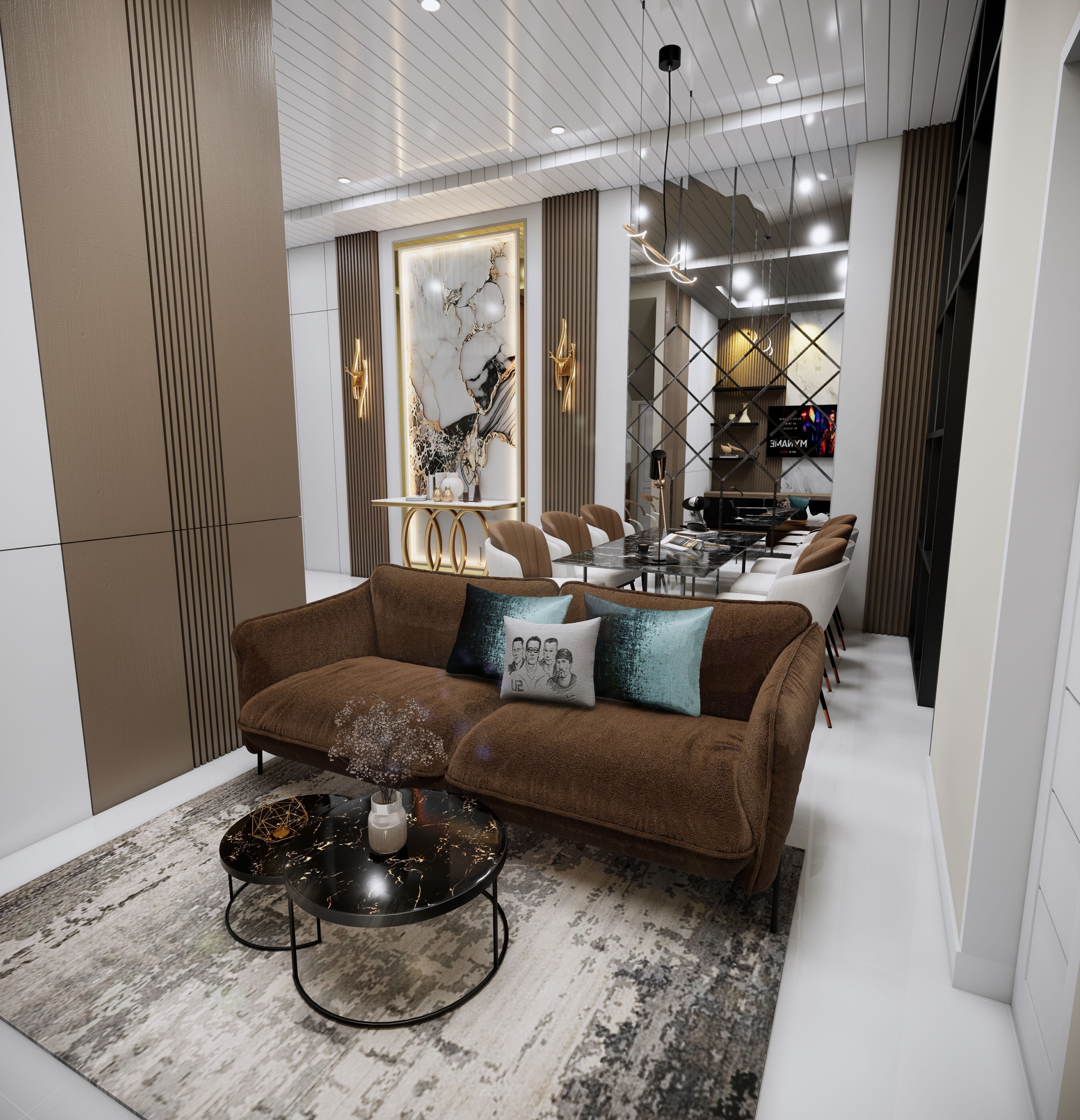 Complete Home Interior Scene 3D Model SketchUp Enscape 3D model_4