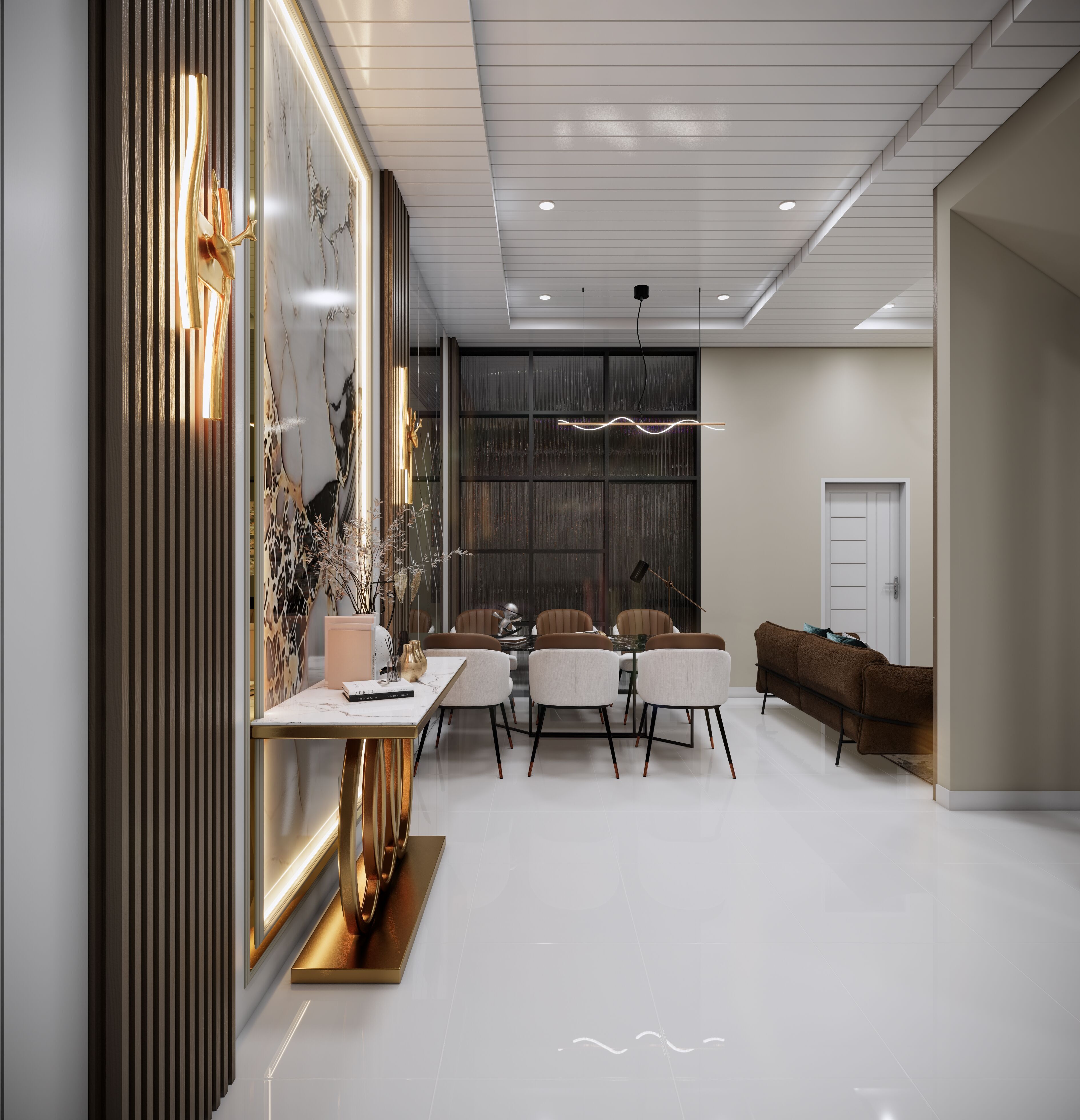 Complete Home Interior Scene 3D Model SketchUp Enscape 3D model_8