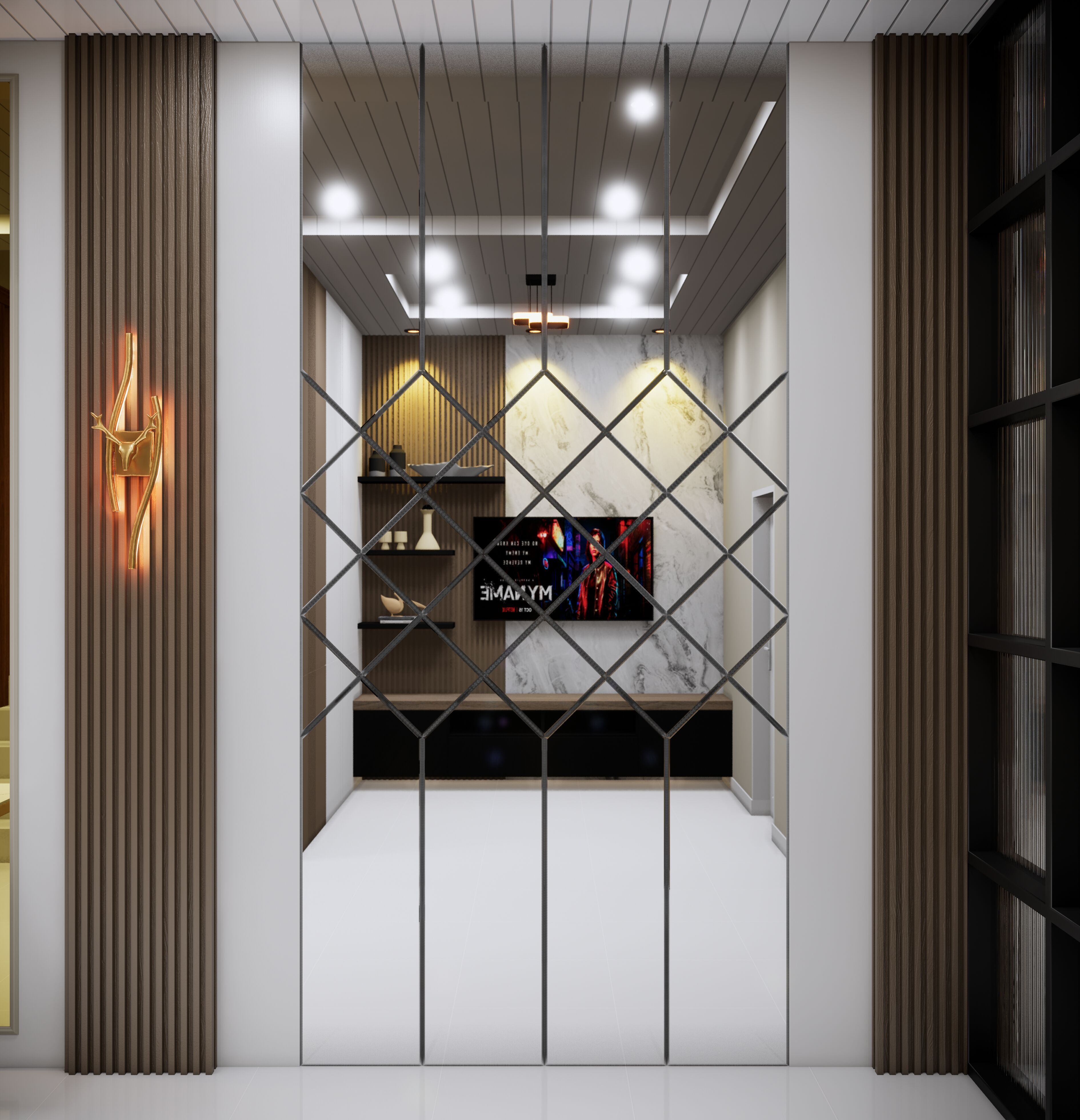 Complete Home Interior Scene 3D Model SketchUp Enscape 3D model_9