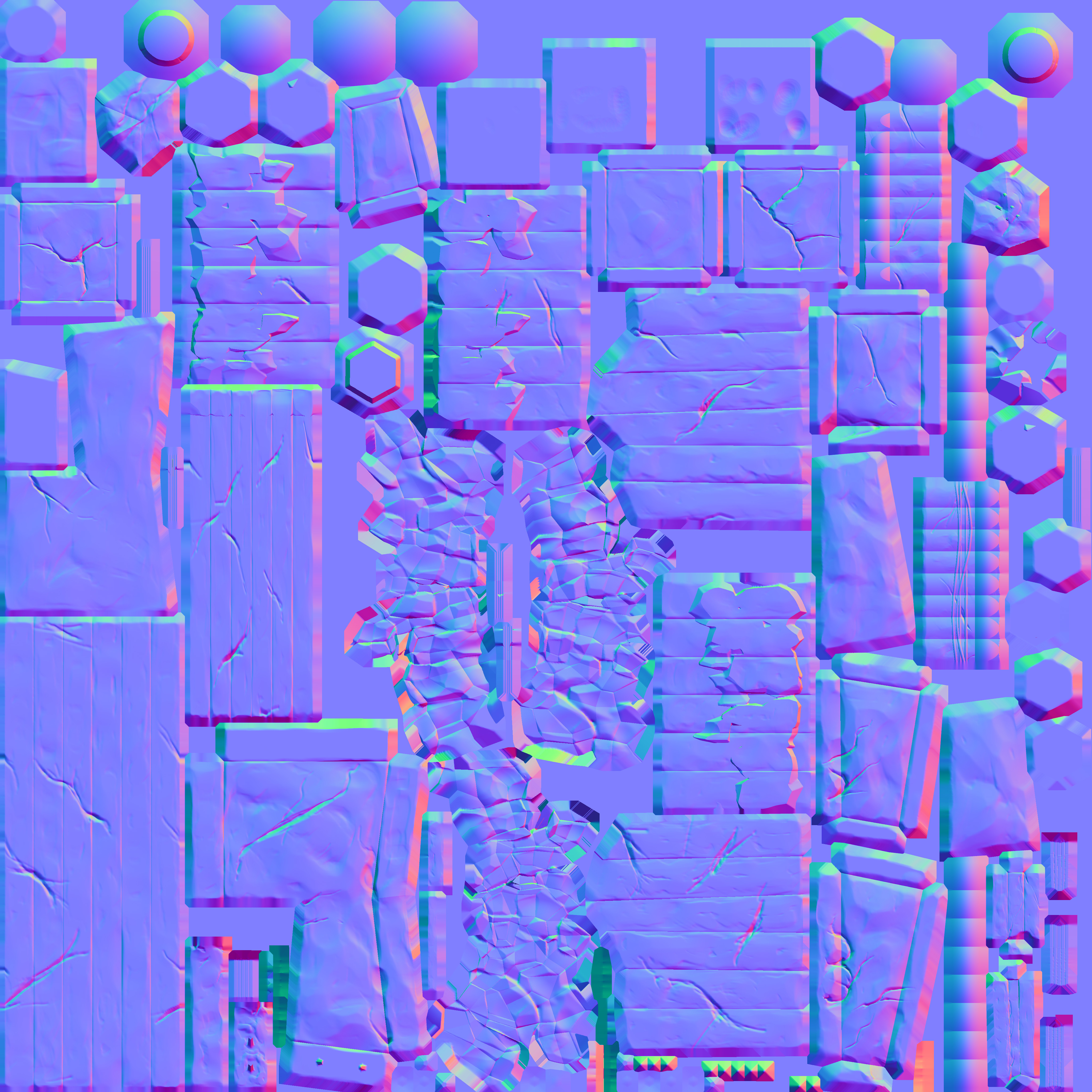 Road blocks and barriers stylized lowpoly models 02 Low-poly 3D model_5