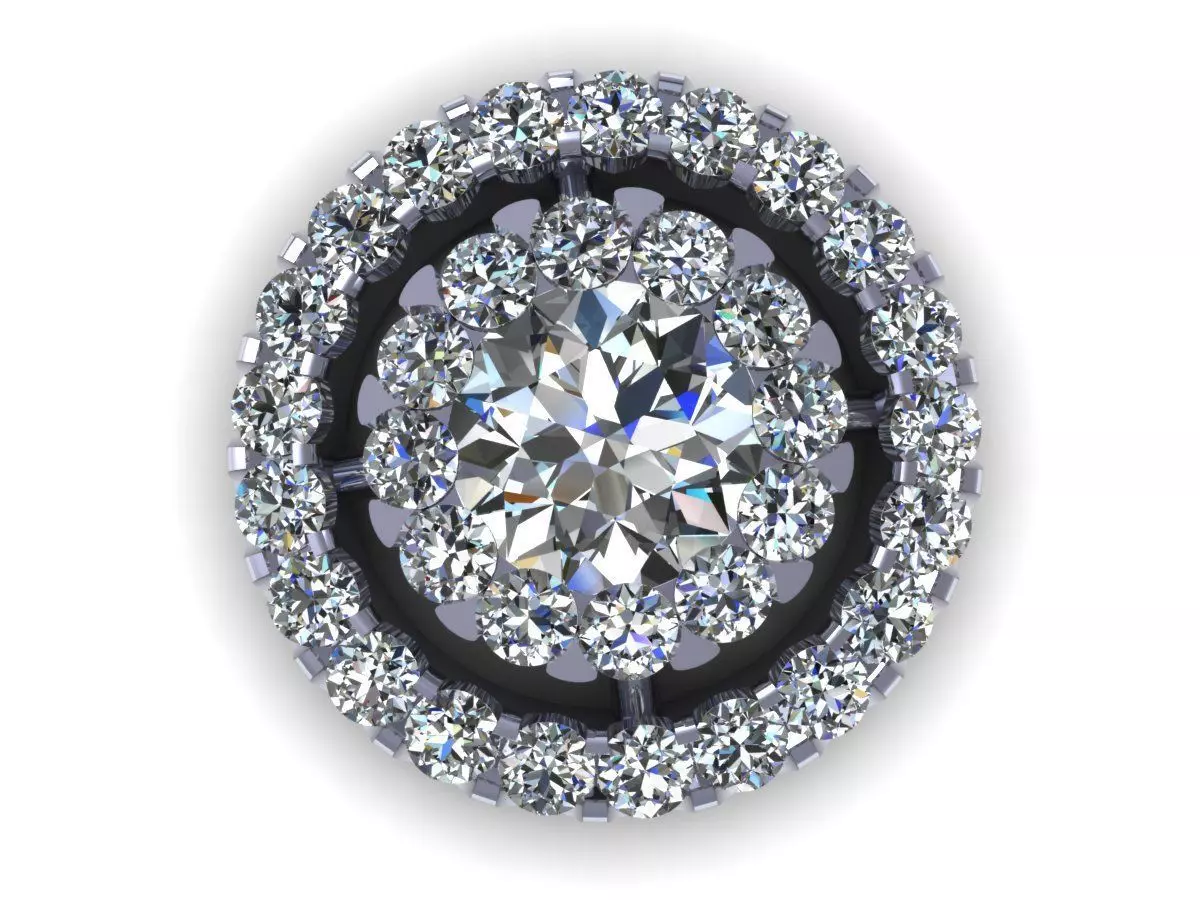 Round Love Earring 3D print model