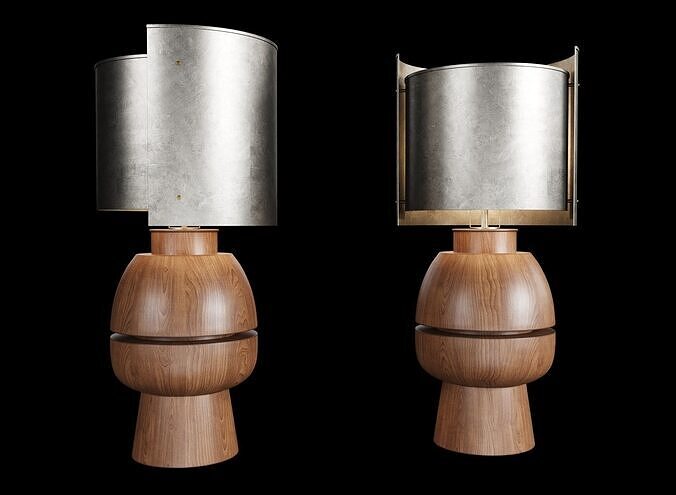 Chios Oak Two Lamp Low-poly 3D model