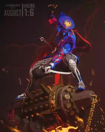 Yoshimitsu STL Tekken 8 - Yongblood Sculpture  3D print model