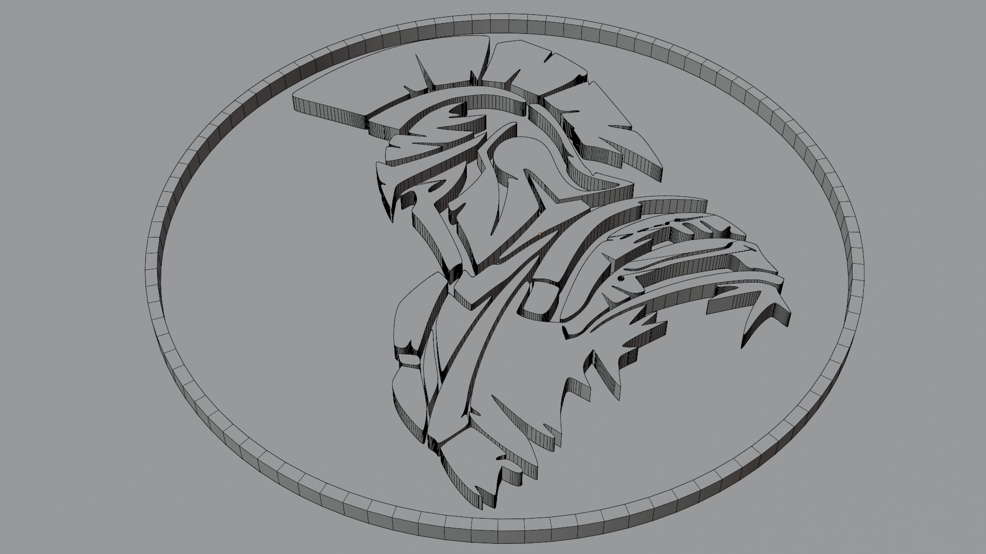 A stylized Spartan warrior in a helmet 3d model logo 3D print model_9