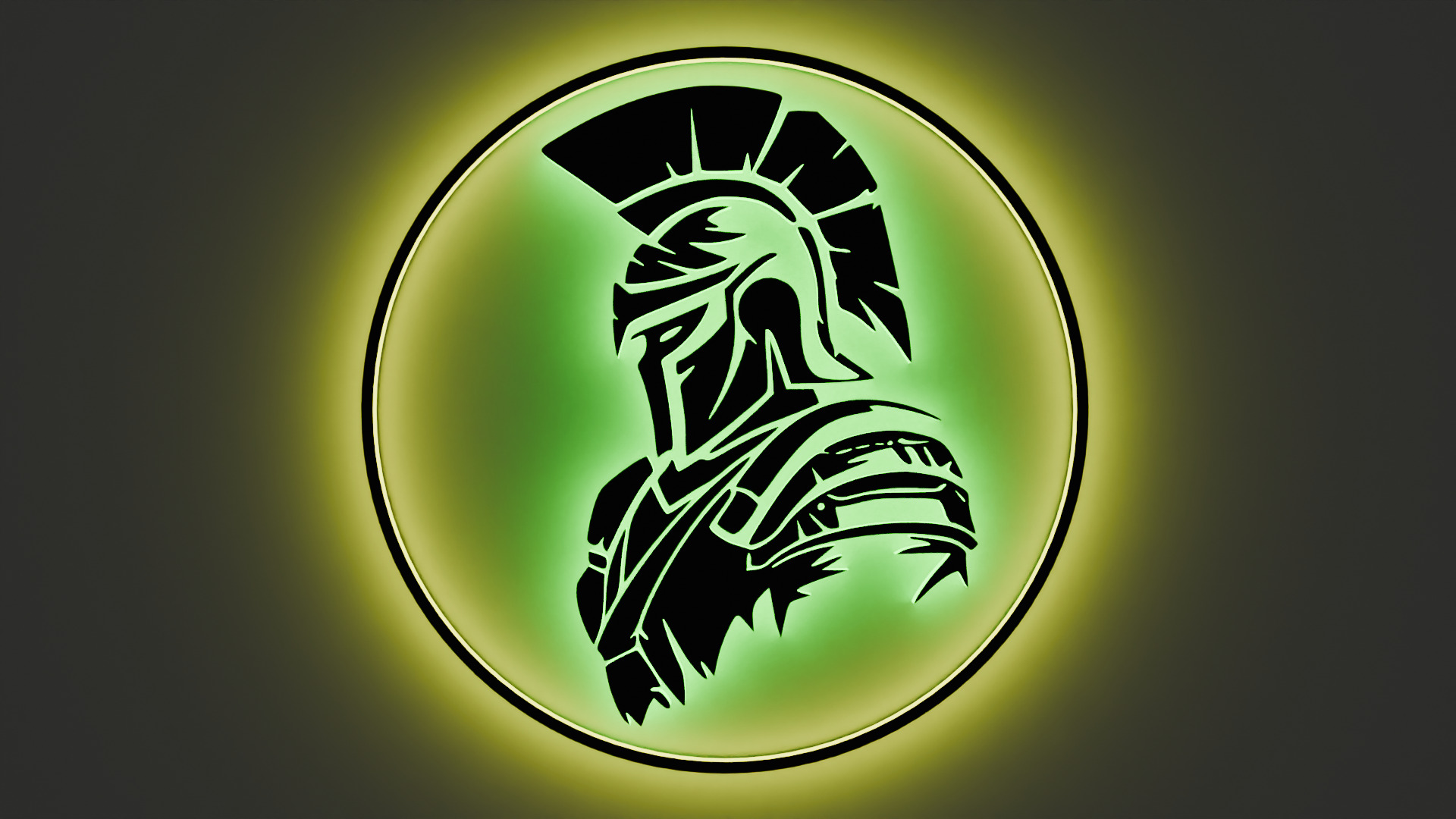 A stylized Spartan warrior in a helmet 3d model logo 3D print model_4
