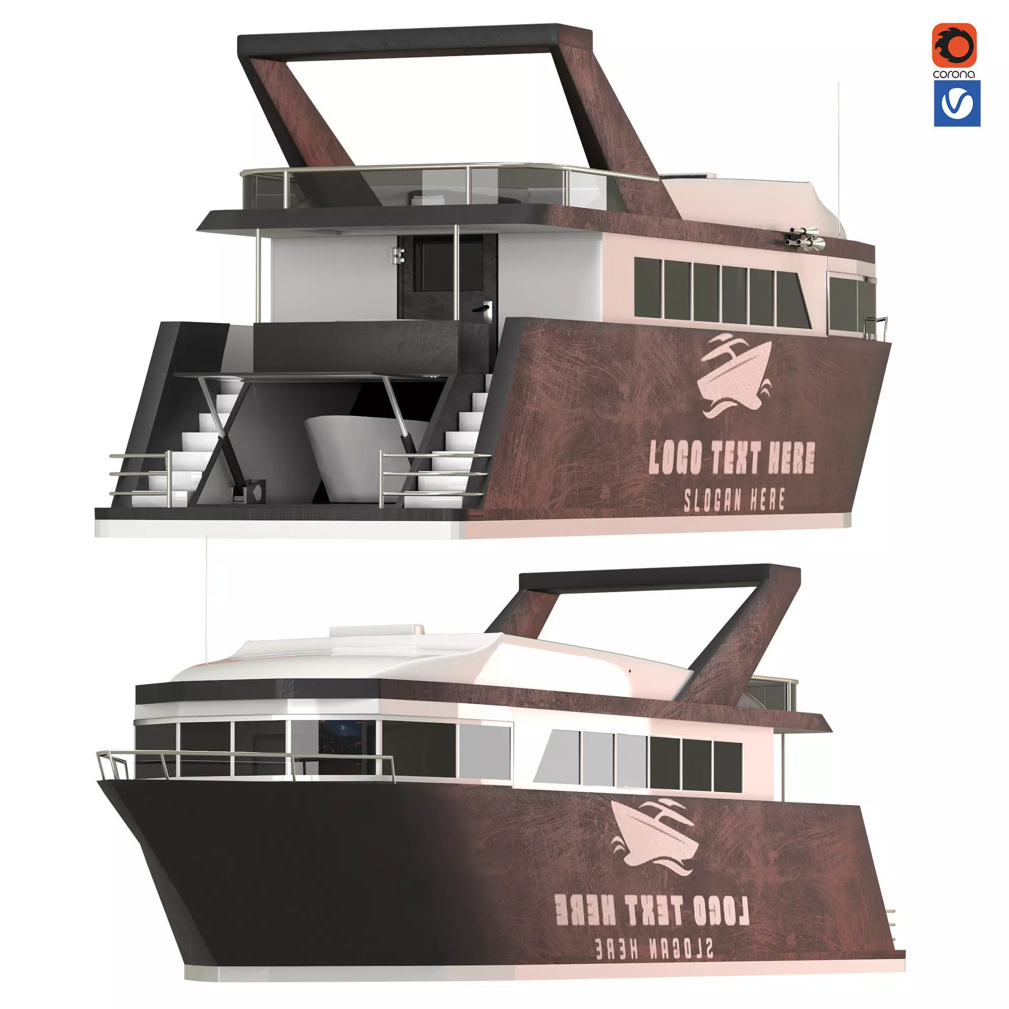 personal yacht 3D model