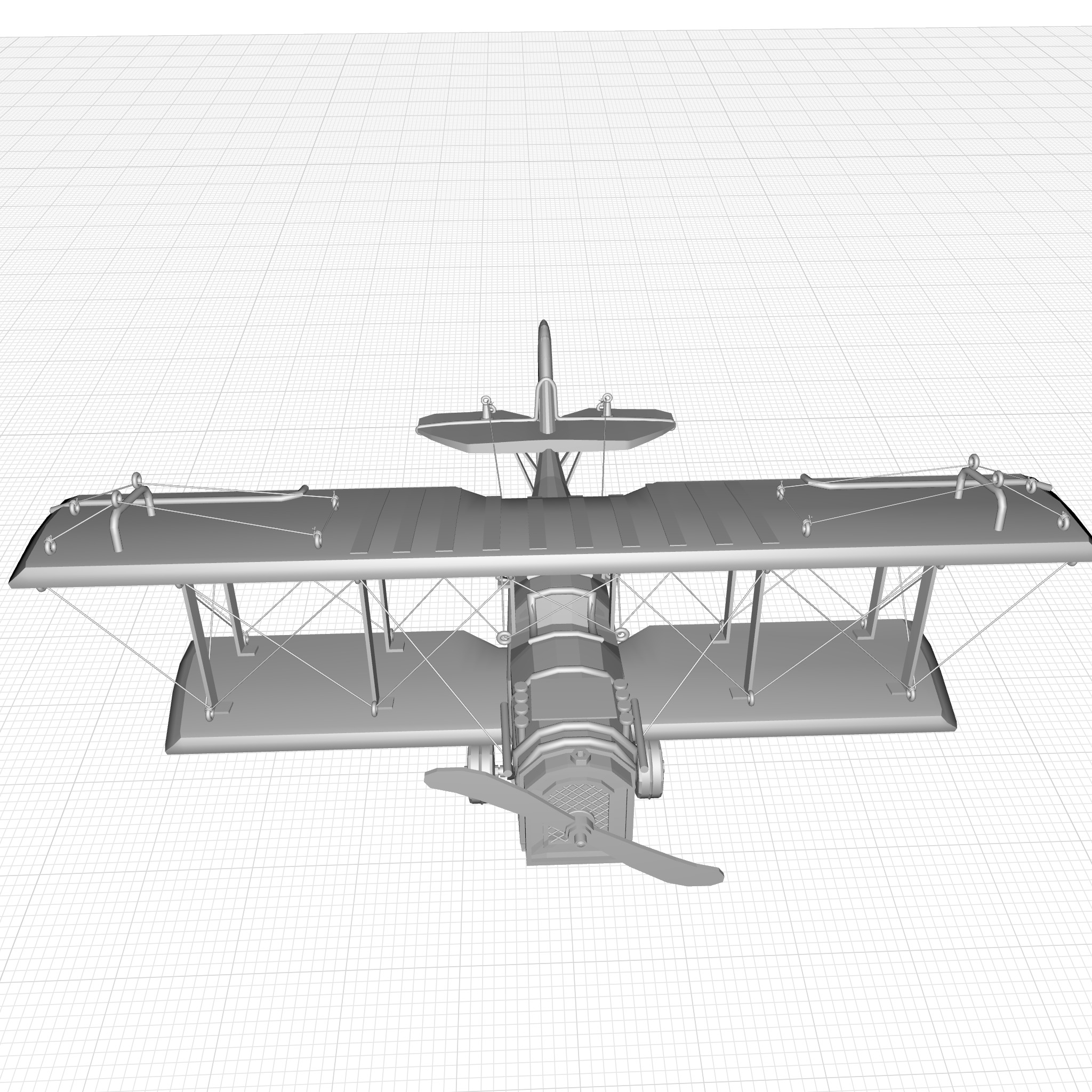 1918 Curtiss JN-4 Model Plane 3D model_4