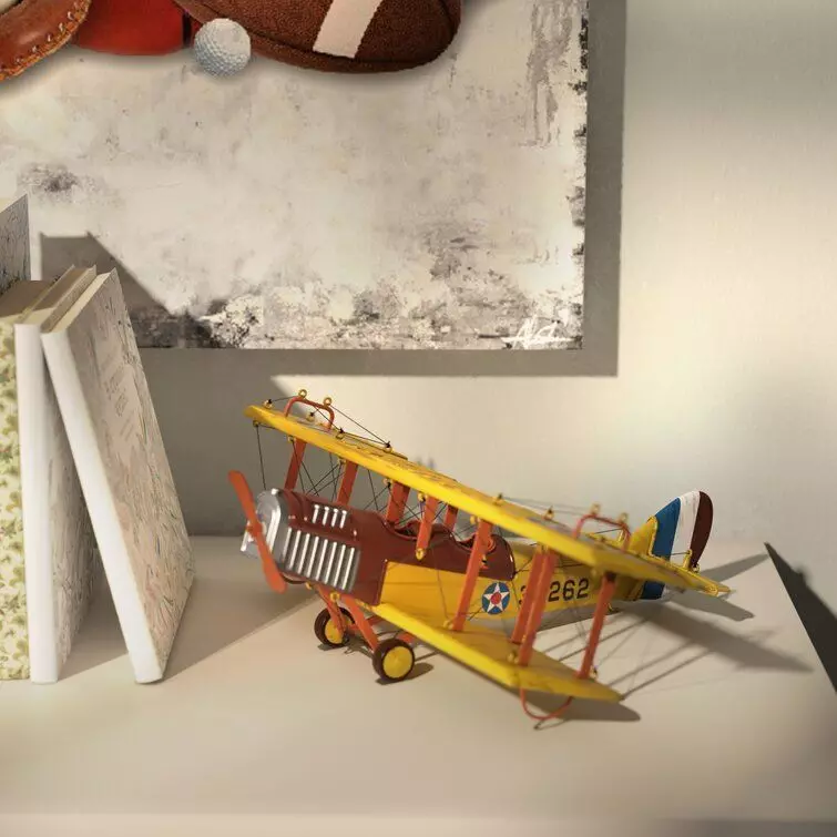 1918 Curtiss JN-4 Model Plane 3D model_0