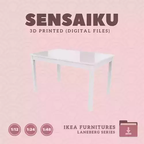 1 LANEBERG Extendable Table 52 In Dollhouse - IKEA - 3D Print