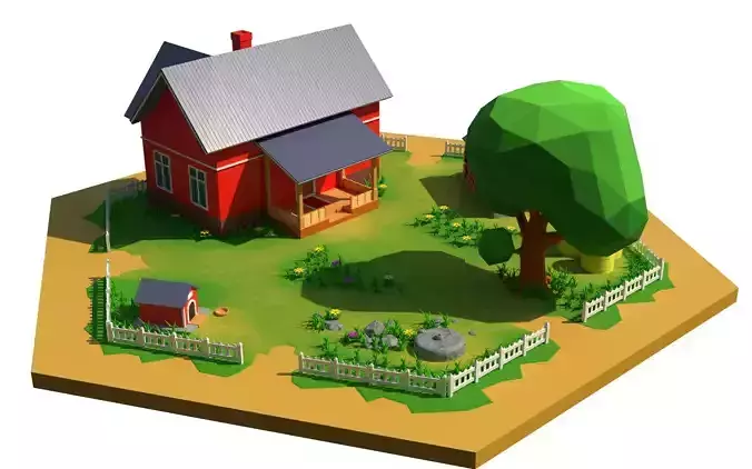 Cartoon Farm Islands house 1