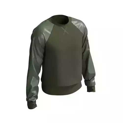 3D Sweater Model with Glossy Sleeves