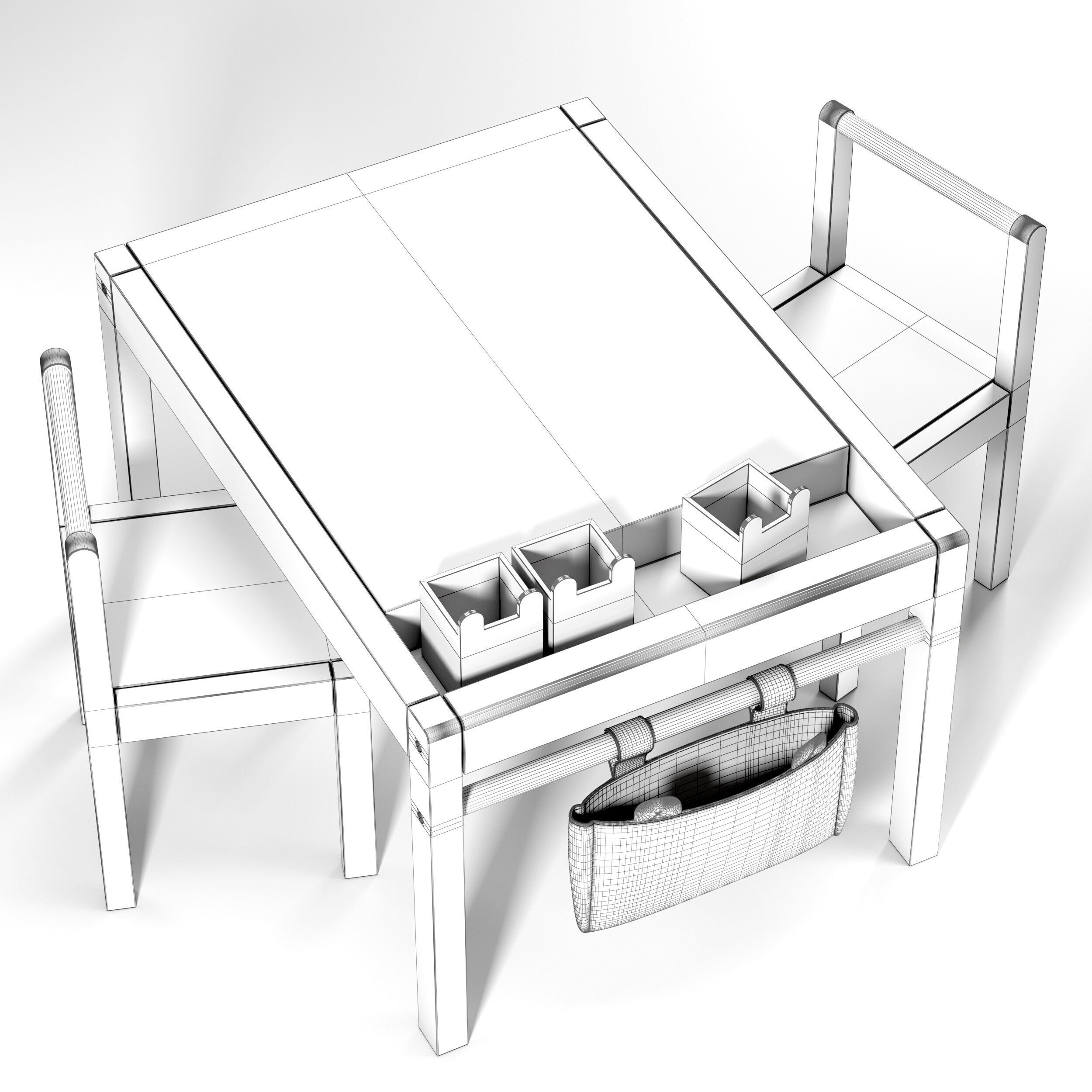 Kids Play Table Set 3D model_5