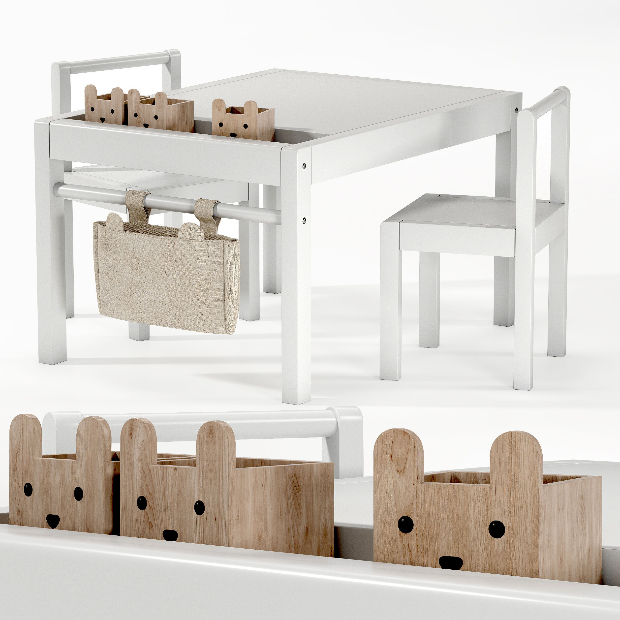 Kids Play Table Set 3D model_4