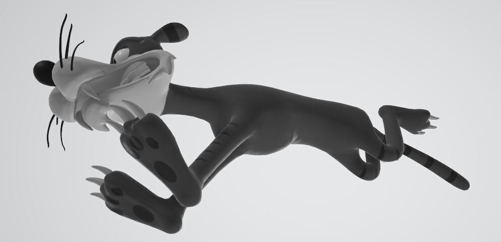 Cartoon Tiger 3D model_2