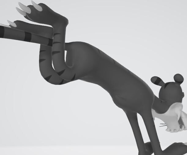 Cartoon Tiger 3D model_4