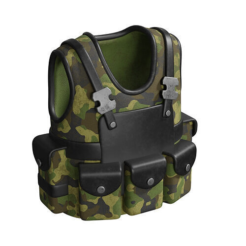 3D Military Tactical Vest 3D model