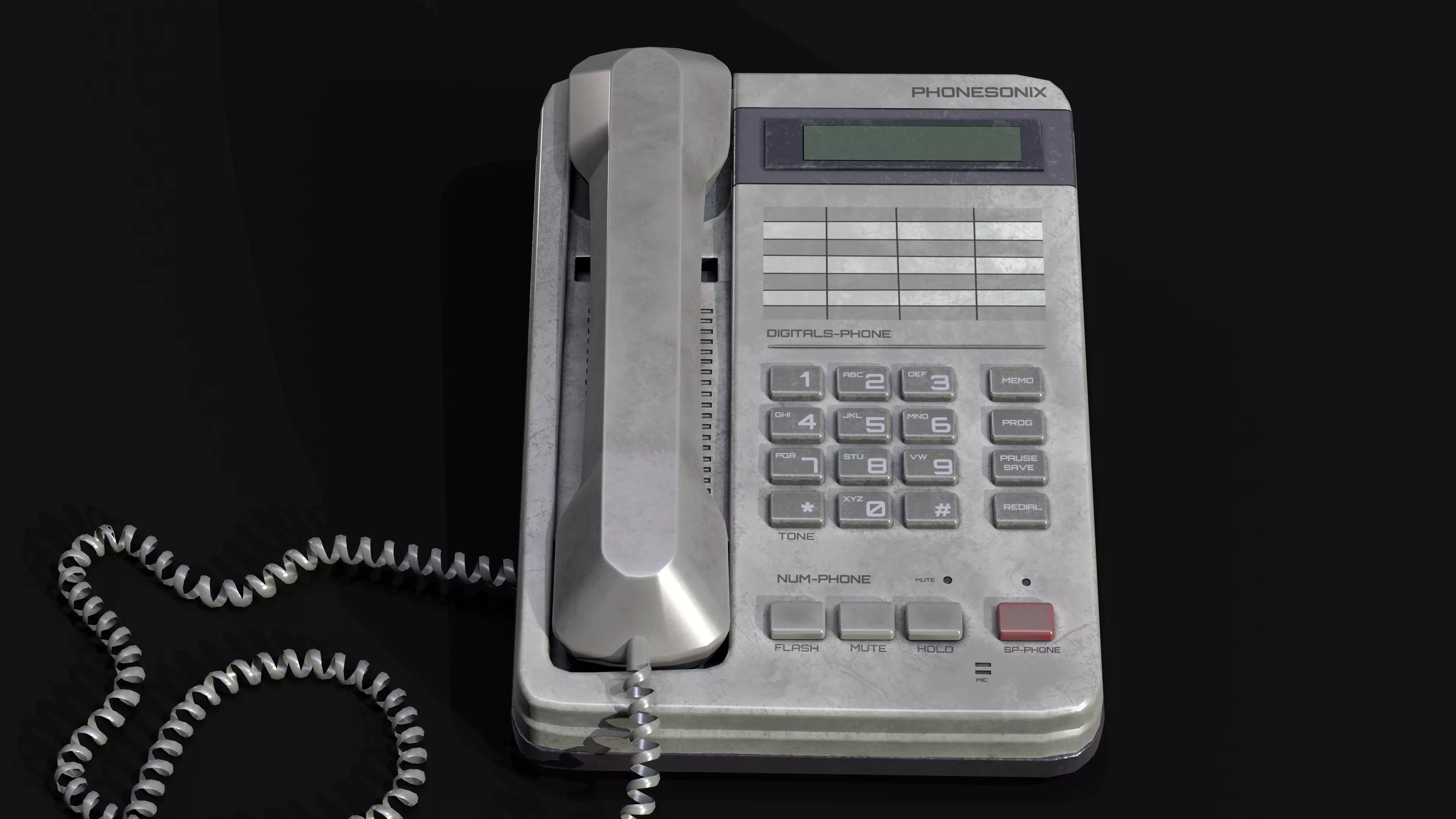 Retro Telephone Free low-poly 3D model