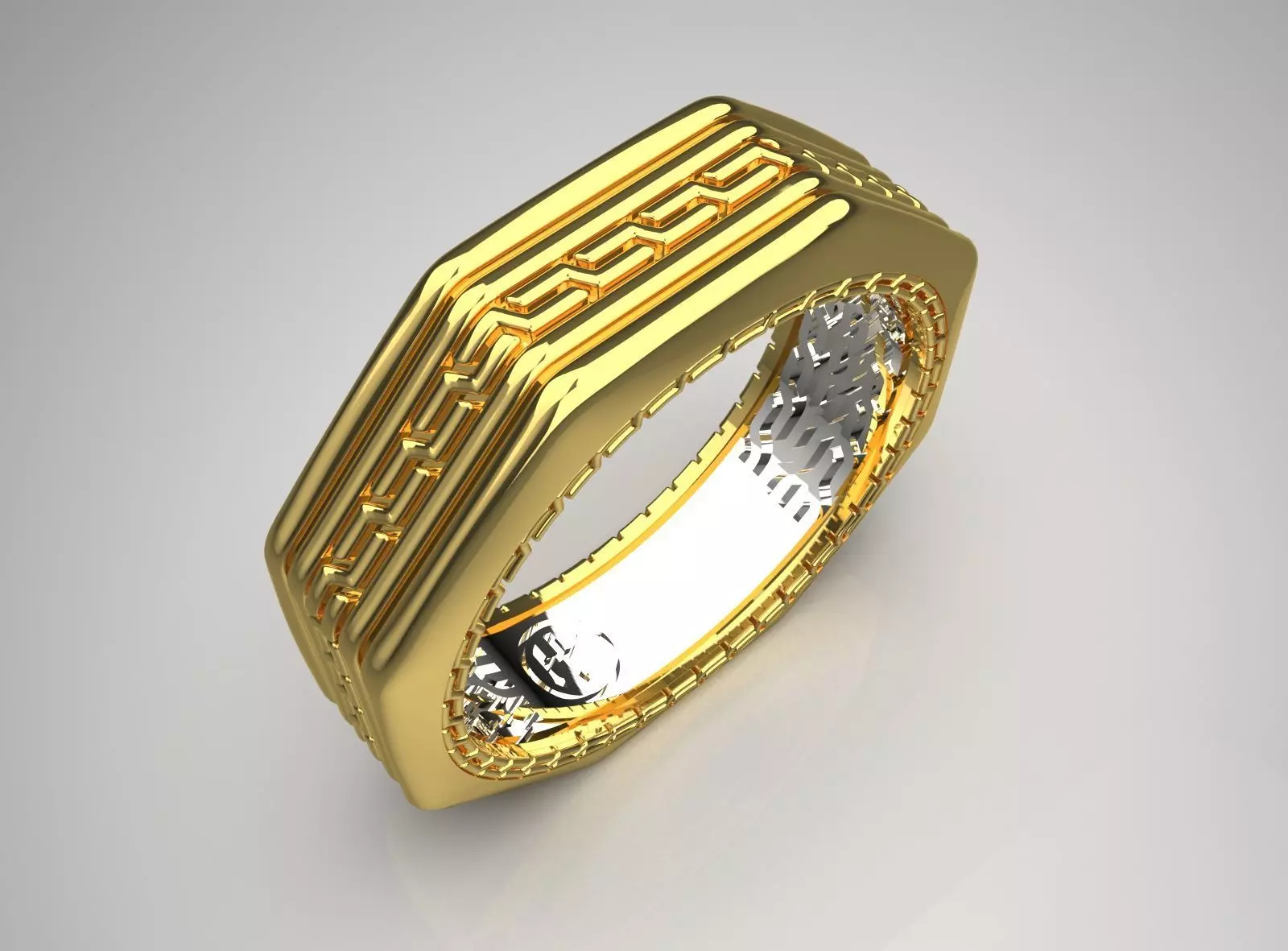 gold man ring mr0186 3D print model