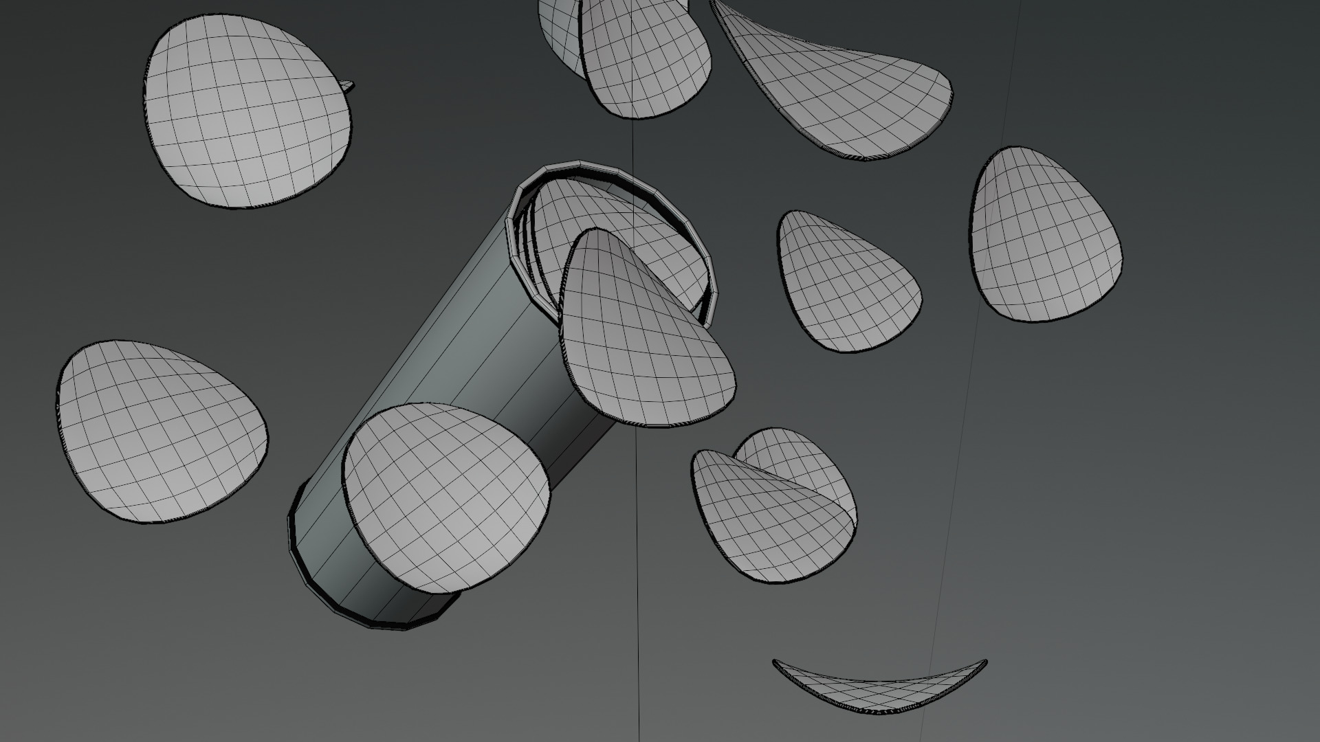 CHIPS BOX 3D MODEL 3D model Low-poly 3D model_13