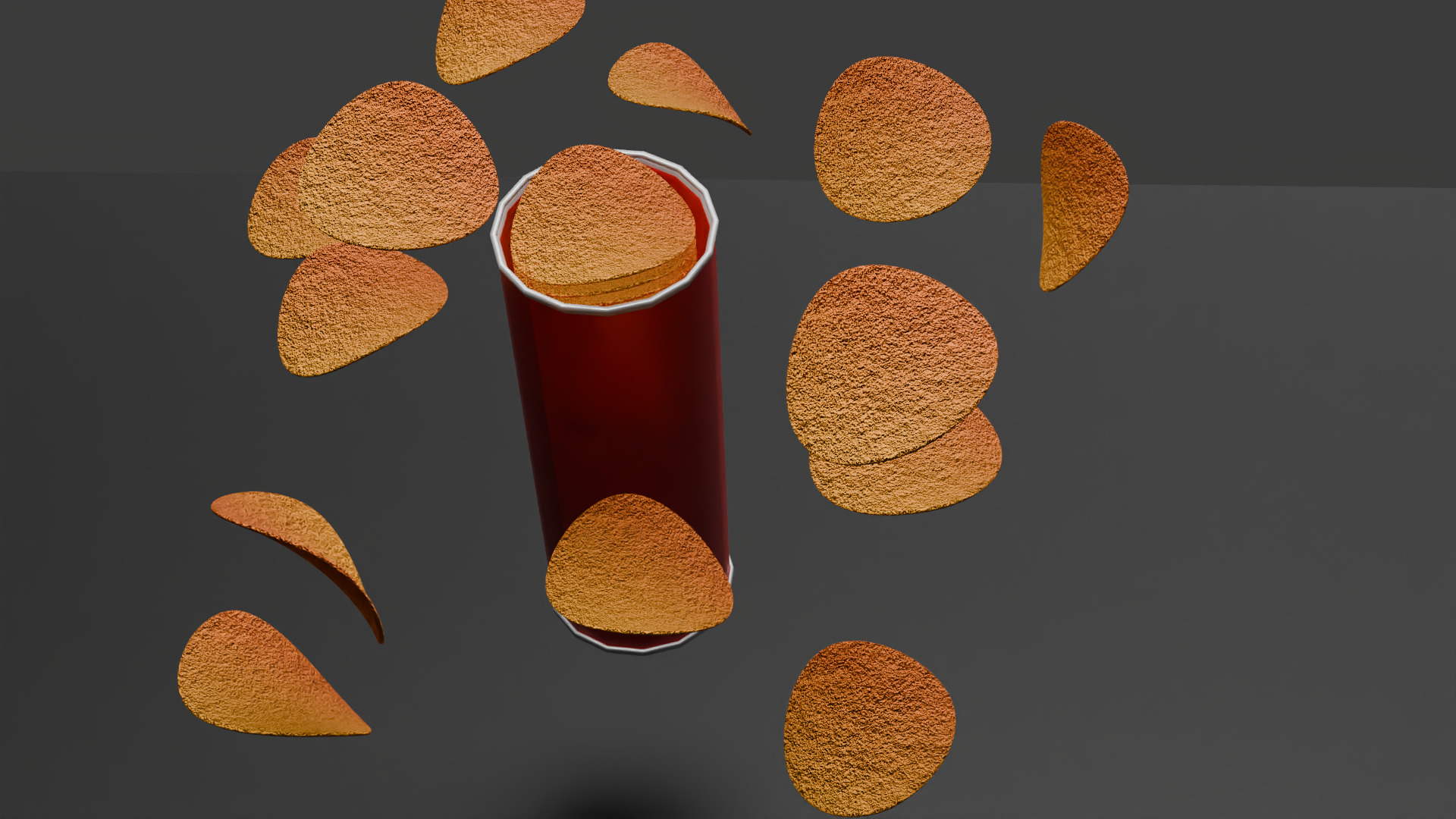 CHIPS BOX 3D MODEL 3D model Low-poly 3D model_10