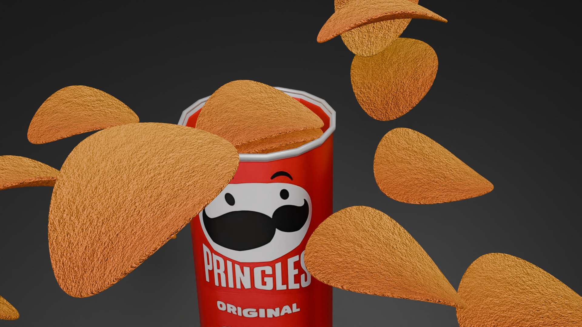 CHIPS BOX 3D MODEL 3D model Low-poly 3D model_11