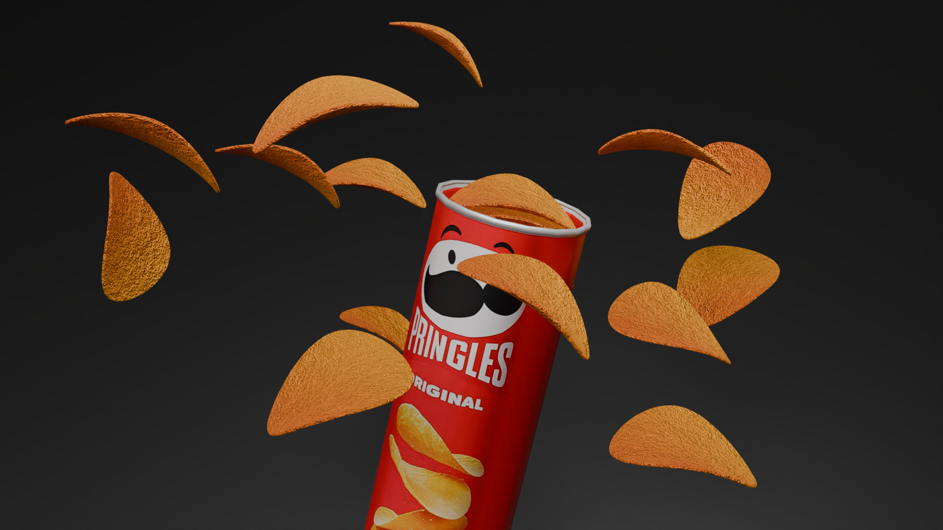 CHIPS BOX 3D MODEL 3D model Low-poly 3D model_1