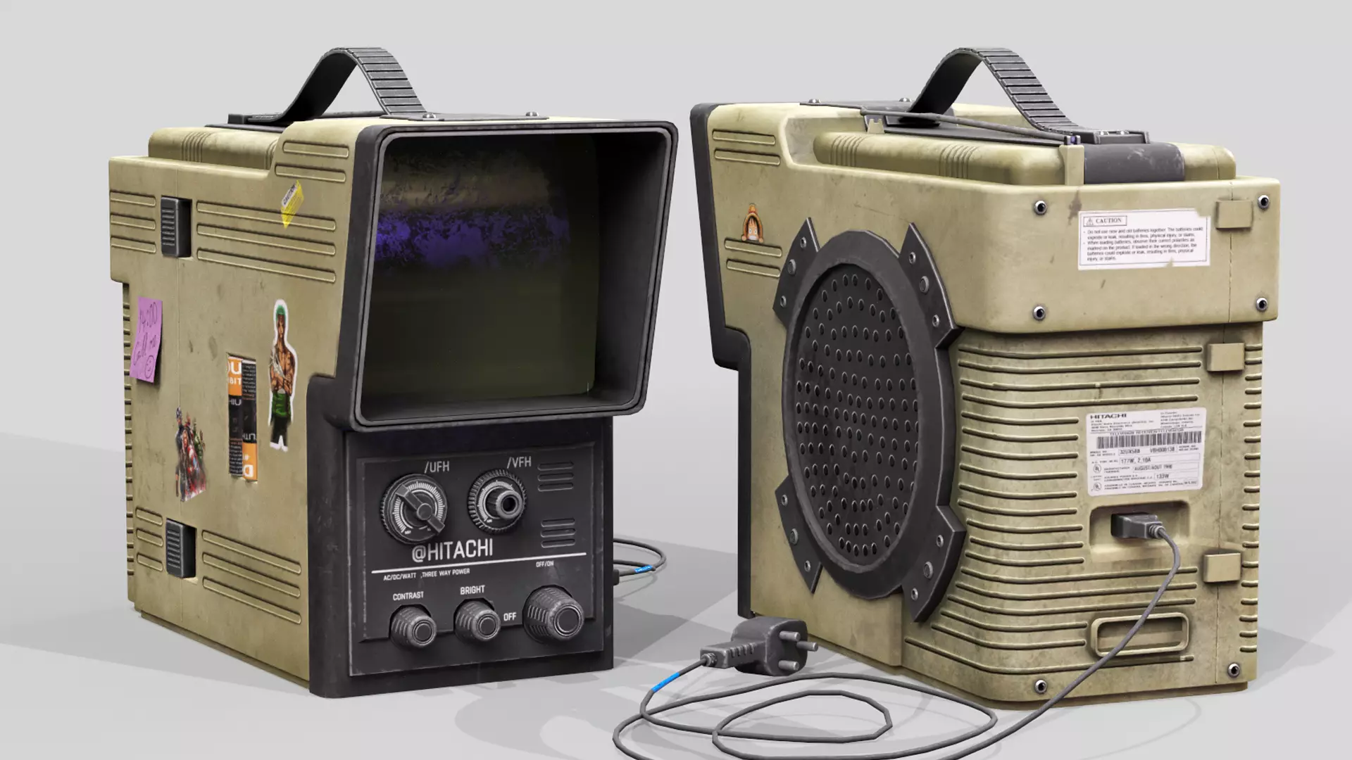 Hitachi TV Free low-poly 3D model
