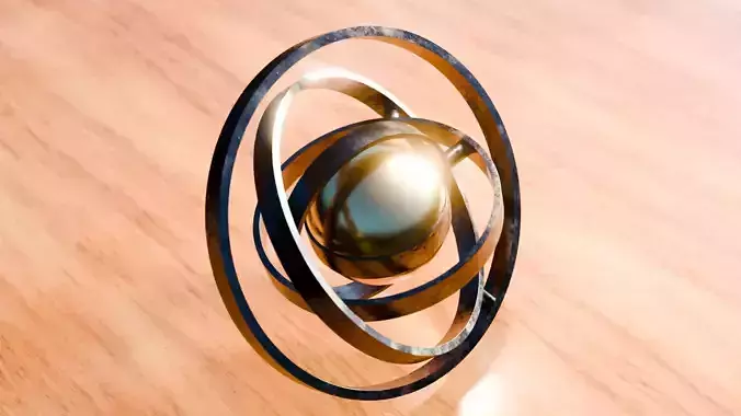 Realistic 3D Gyroscope loop Model