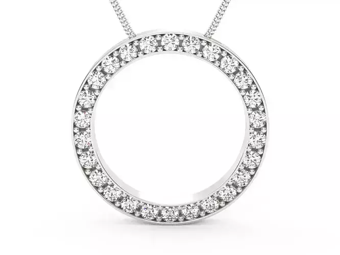Round diamond pendant