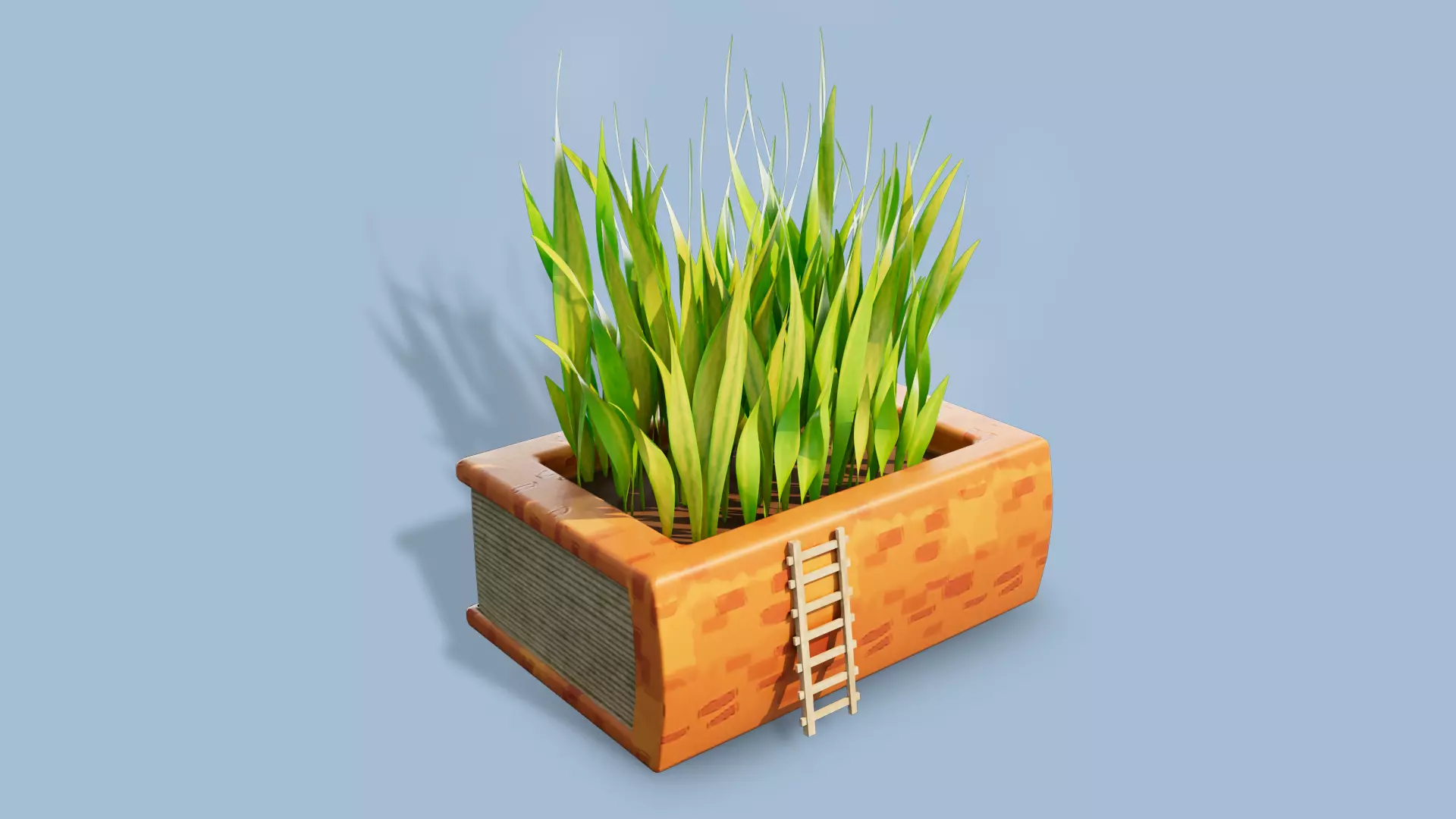 Book Planter Free low-poly 3D model