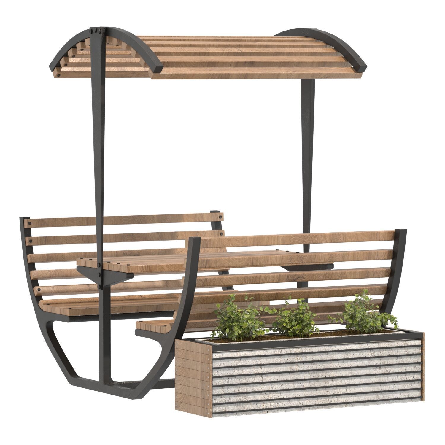 Urban Furniture 02 3D model_4