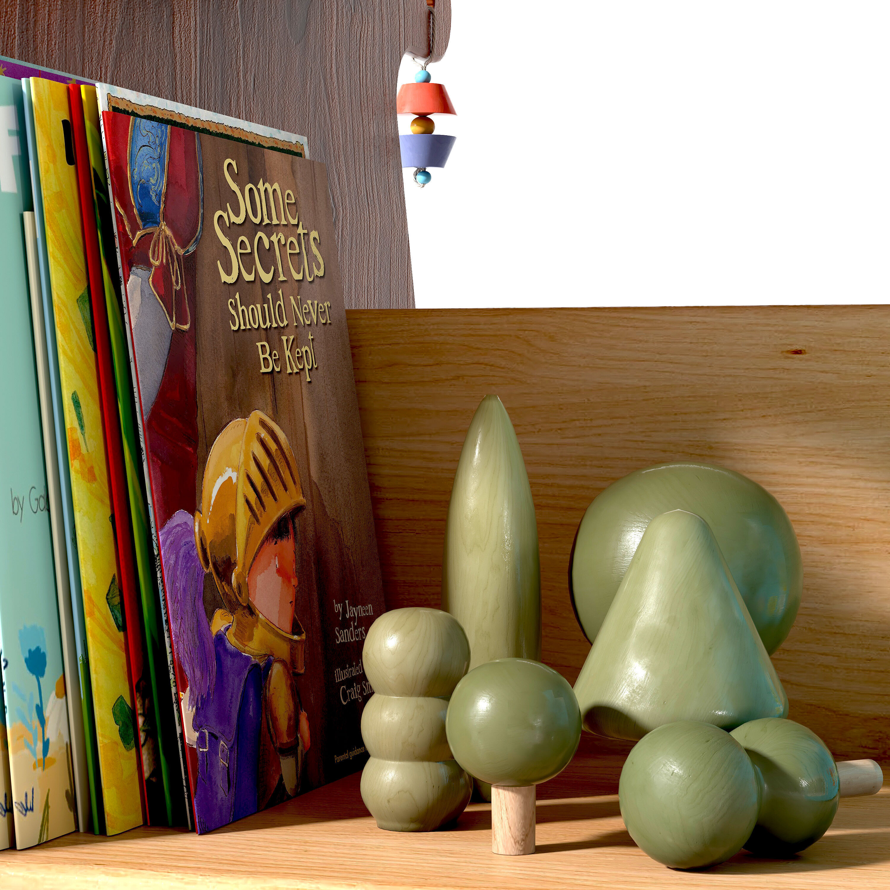 Kids Tree Bookcase 3D model_7