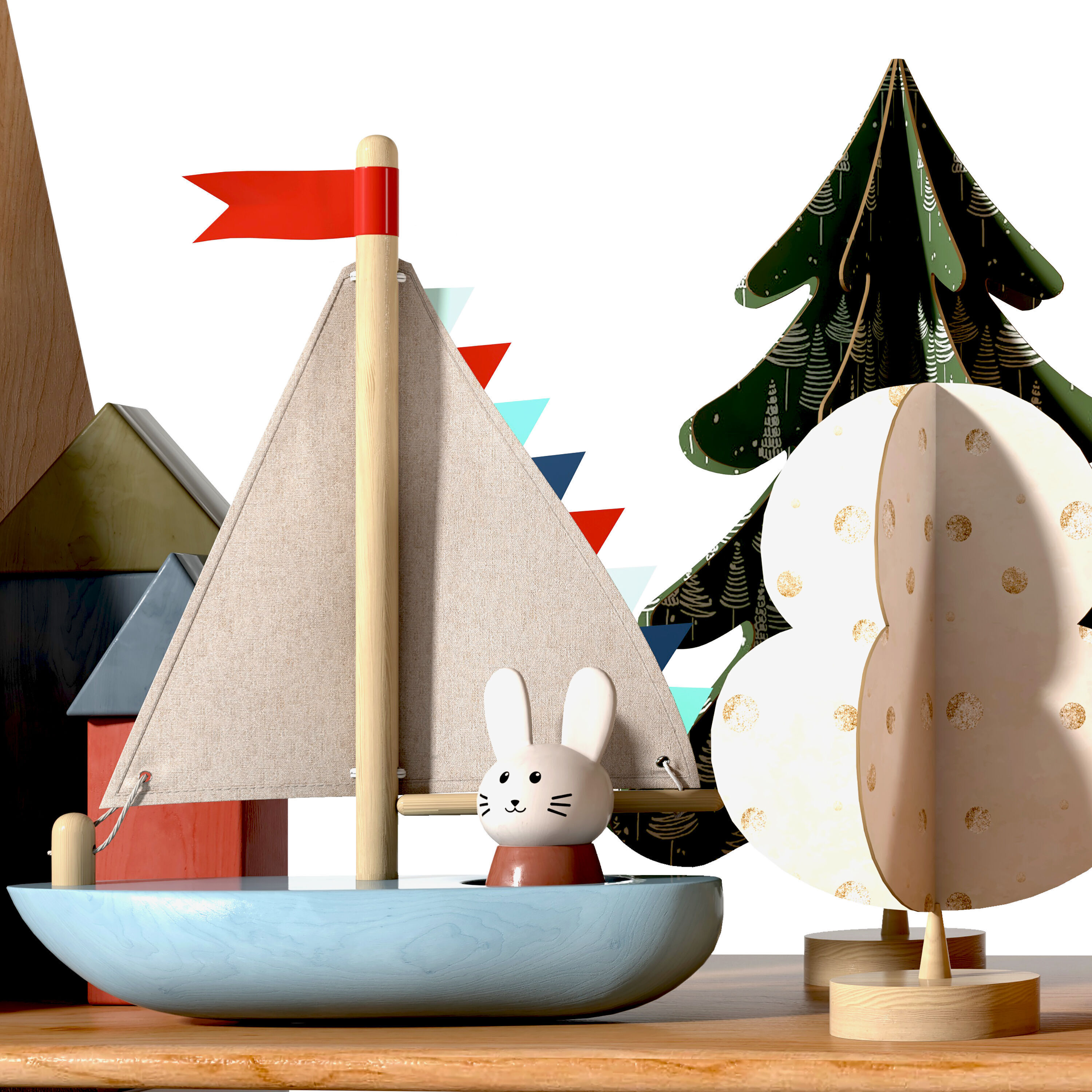 Kids Tree Bookcase 3D model_5