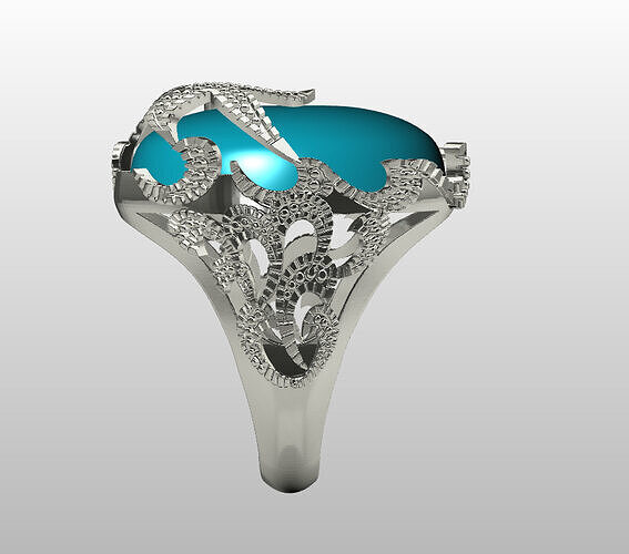  Turquoise Starfish ring 3D print model