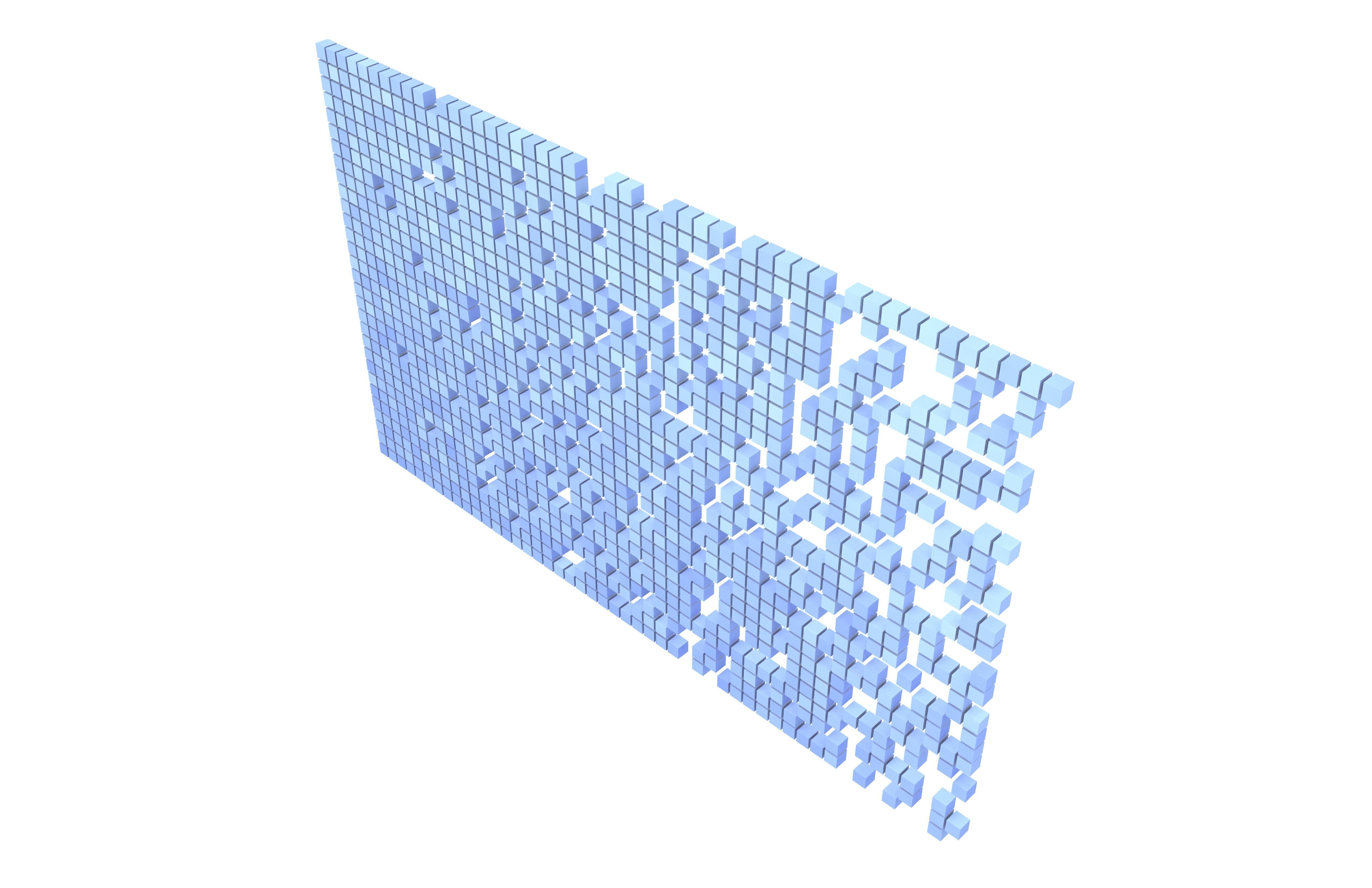 Pixel Composition Background v1 003 Low-poly 3D model_2