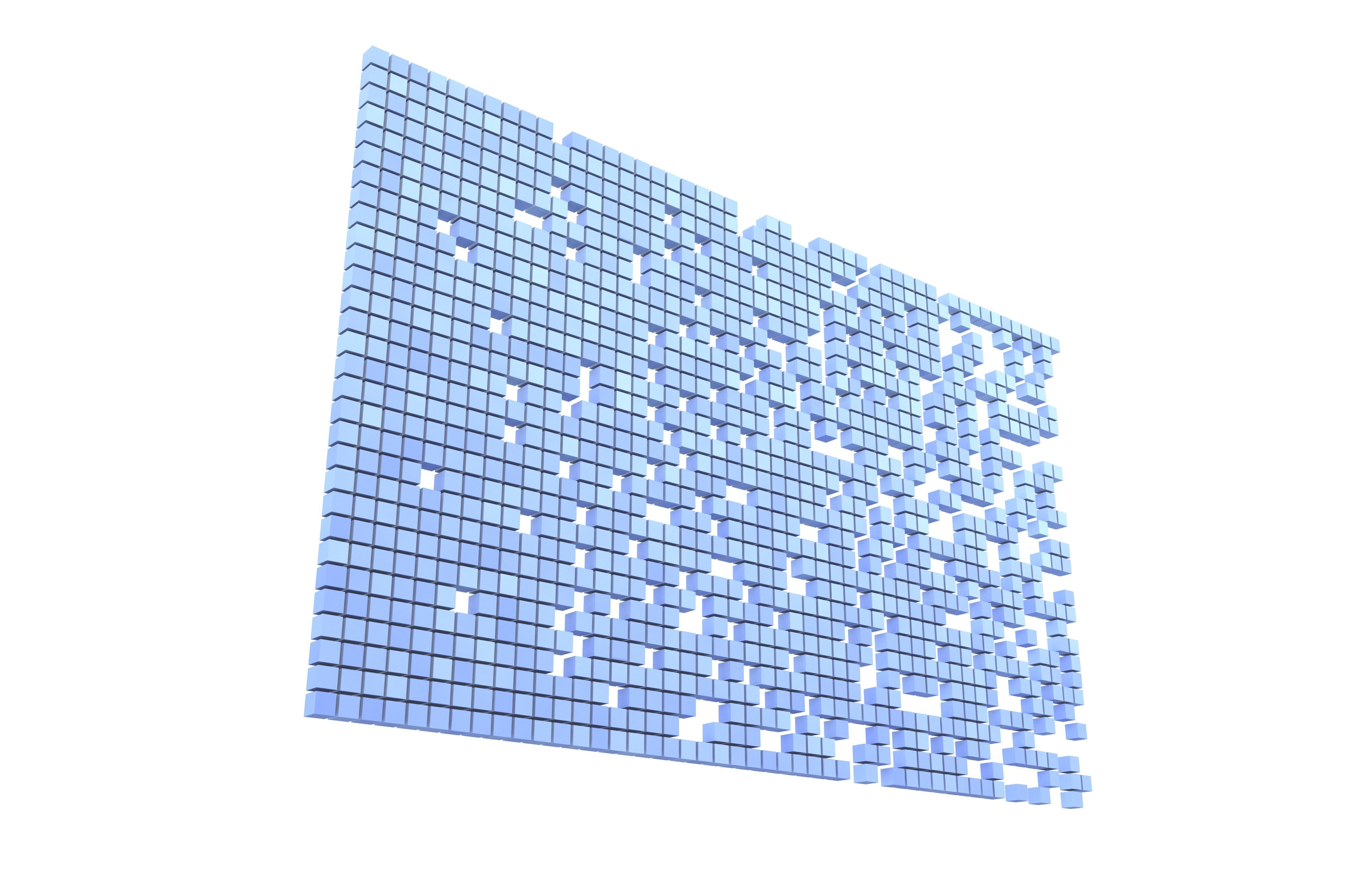 Pixel Composition Background v1 003 Low-poly 3D model_3