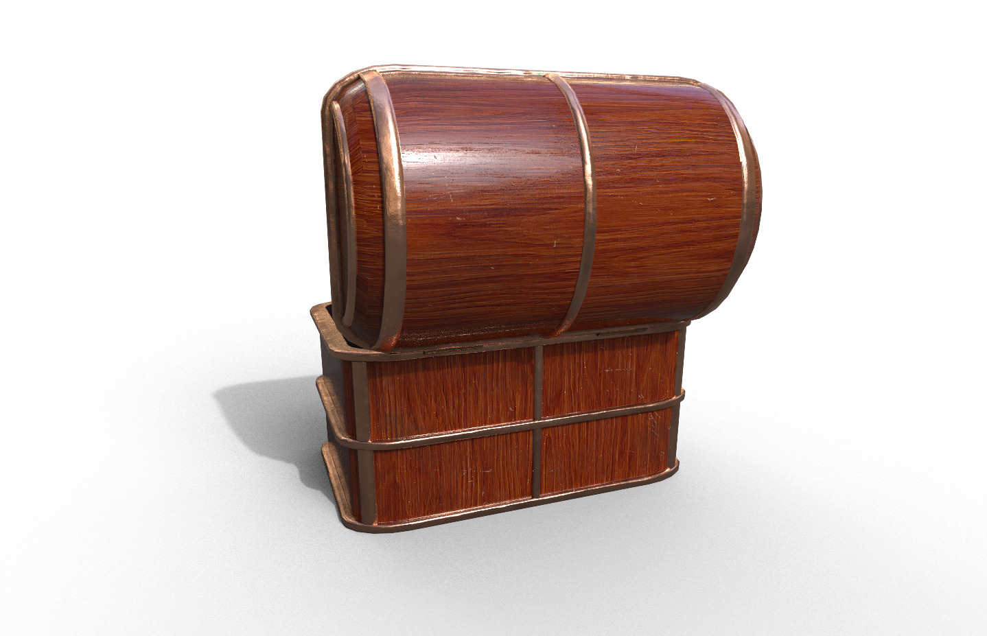 Chest-Storage Box 3D Model Low-poly 3D model_3