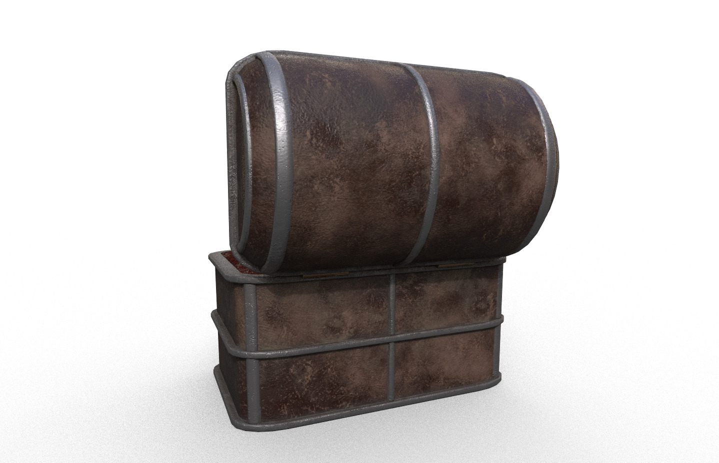 Chest-Storage Box 3D Model Low-poly 3D model_3
