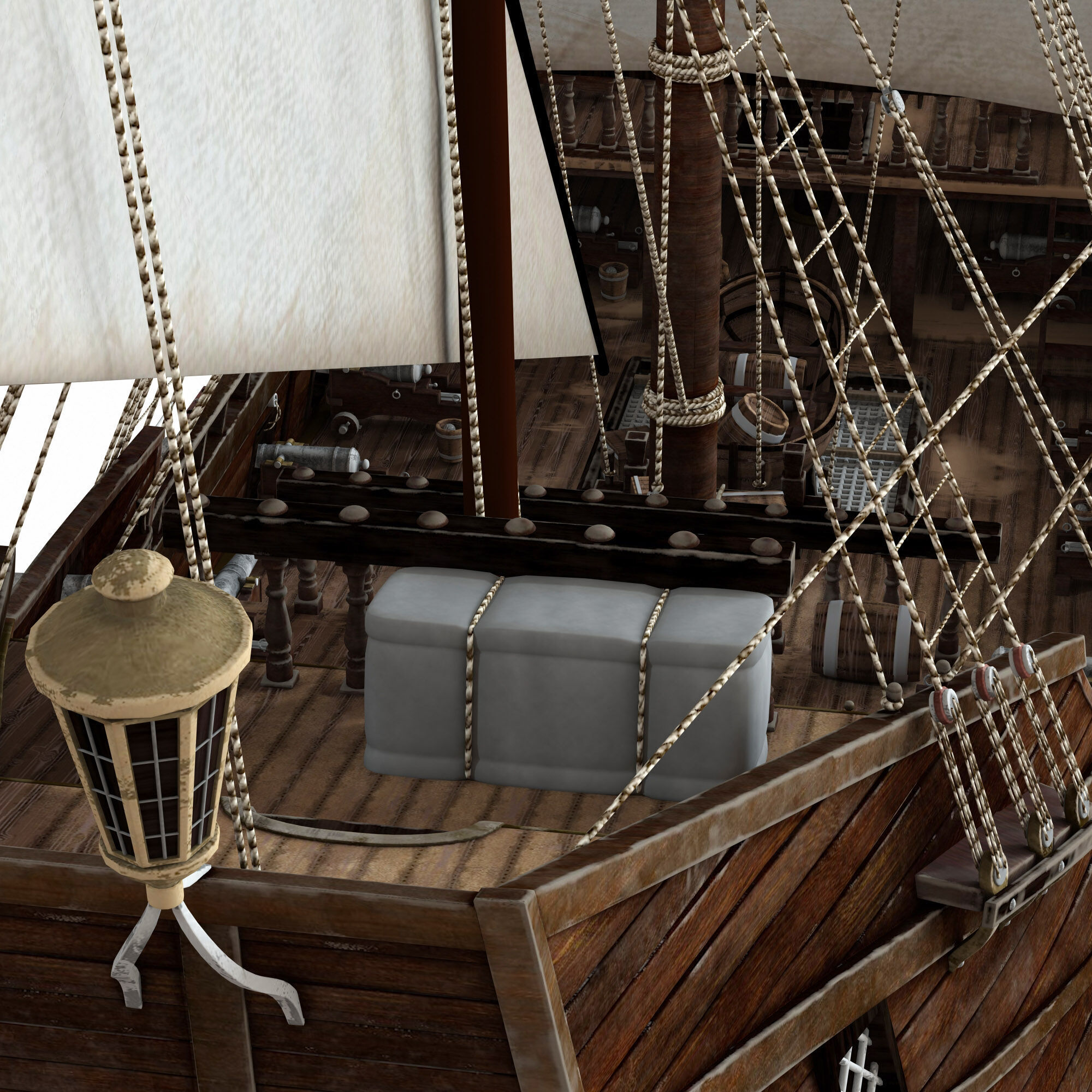 Galleon Ship n1 3D model_6