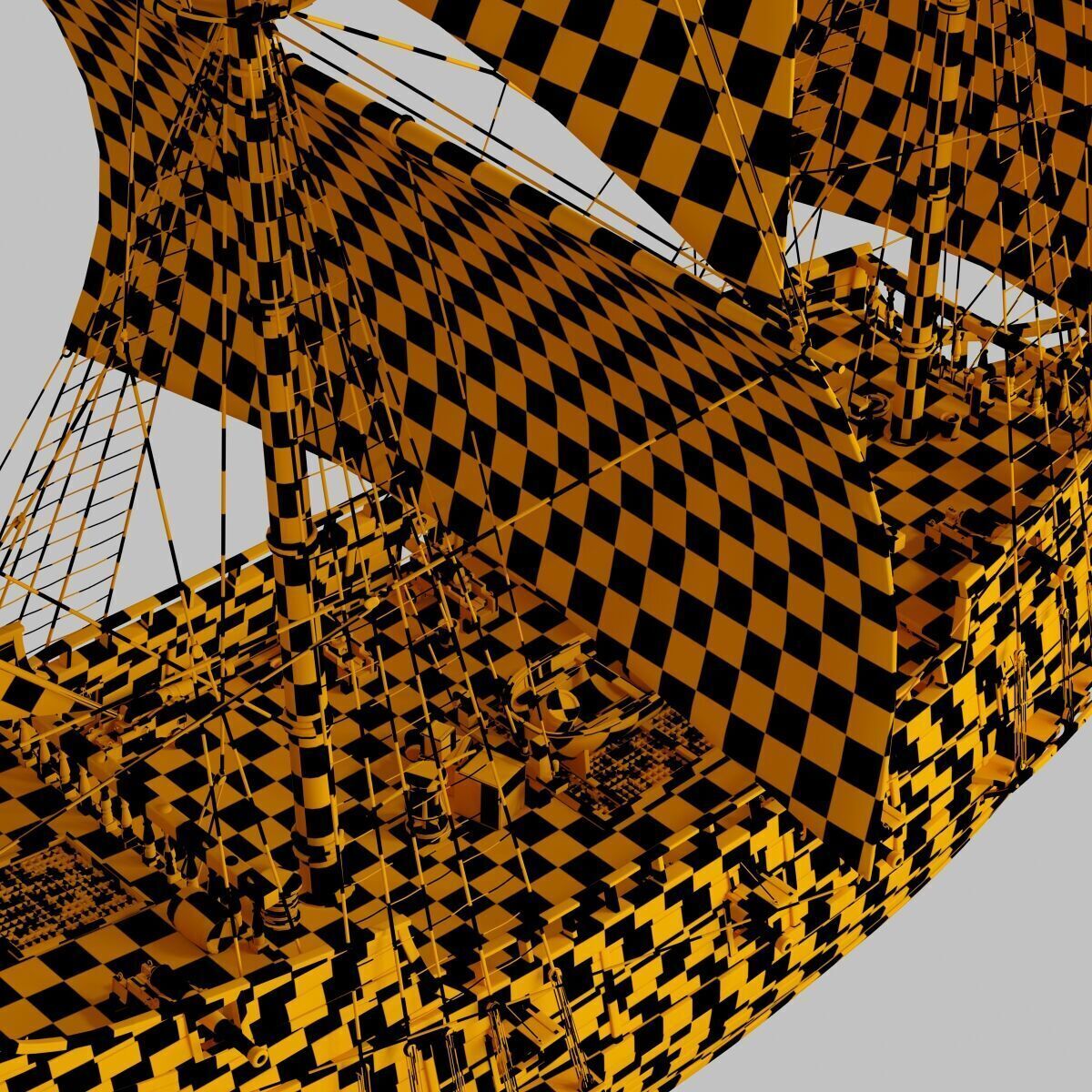 Galleon Ship n1 3D model_16