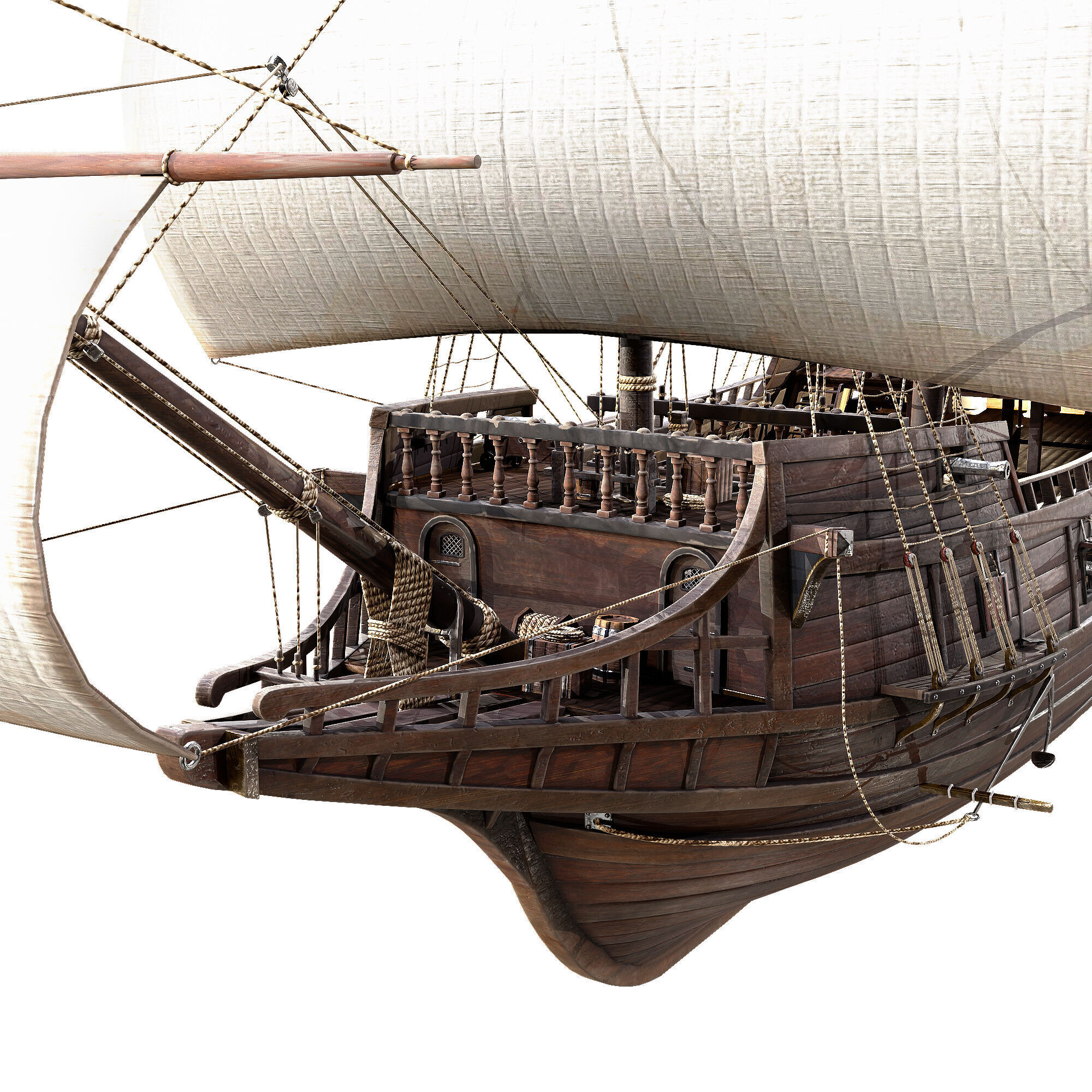 Galleon Ship n1 3D model_2