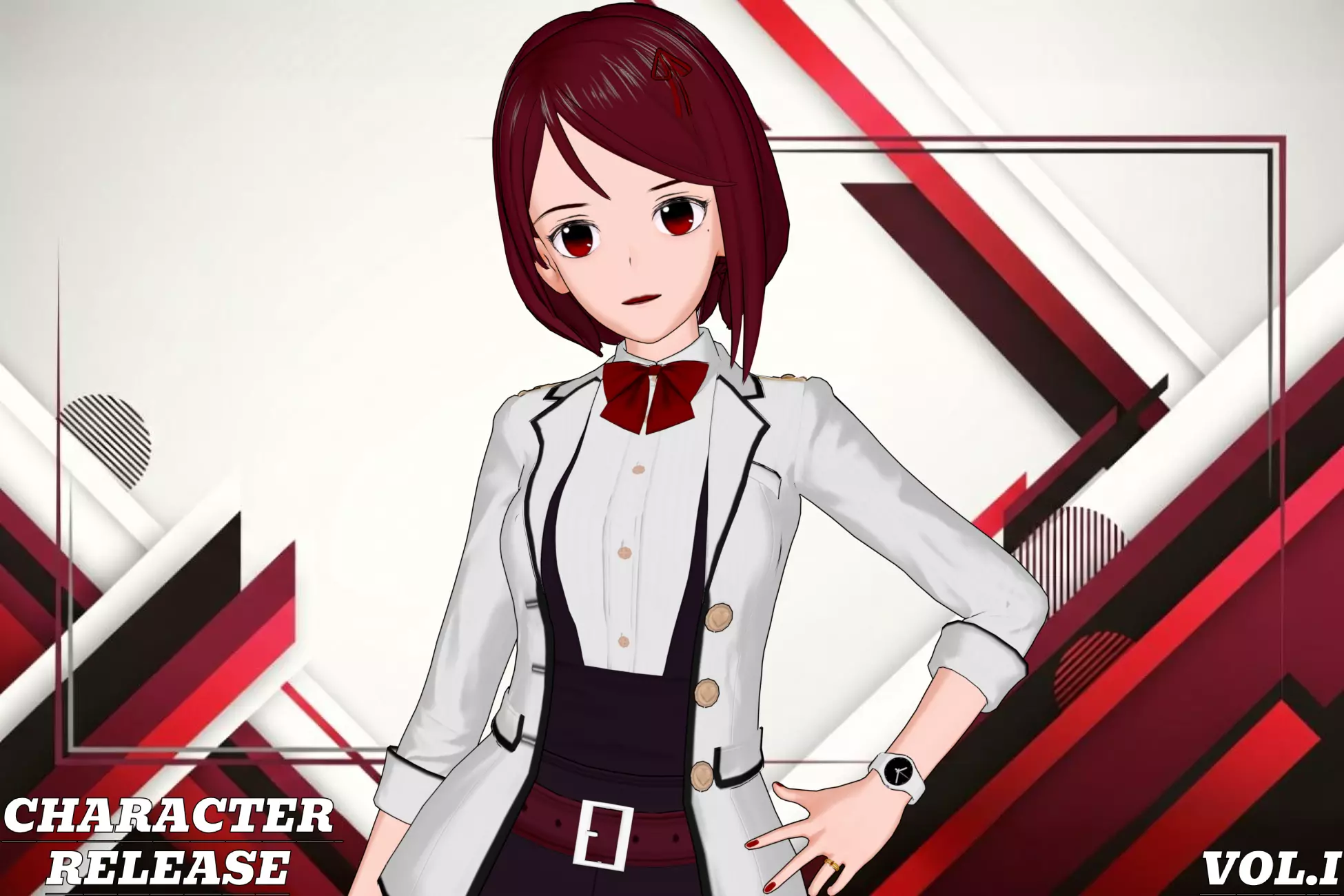 Anime Character Uniform Vol I Low-poly 3D model_0