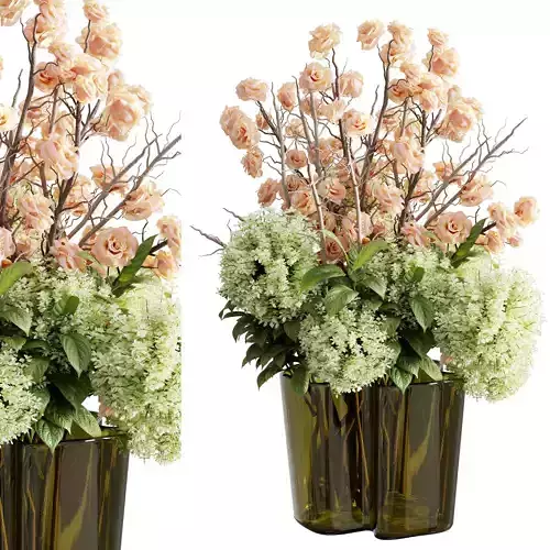 Flower In a Glass Vase - Bouquet 79