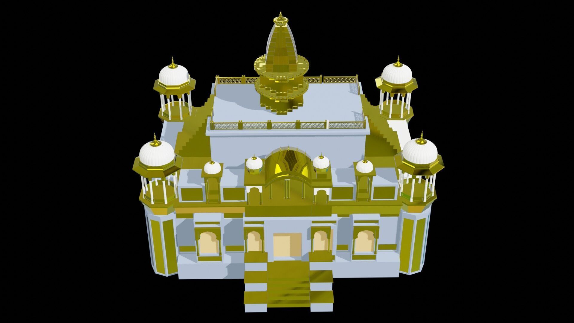 Bhawan 3D Model Low-poly 3D model_2