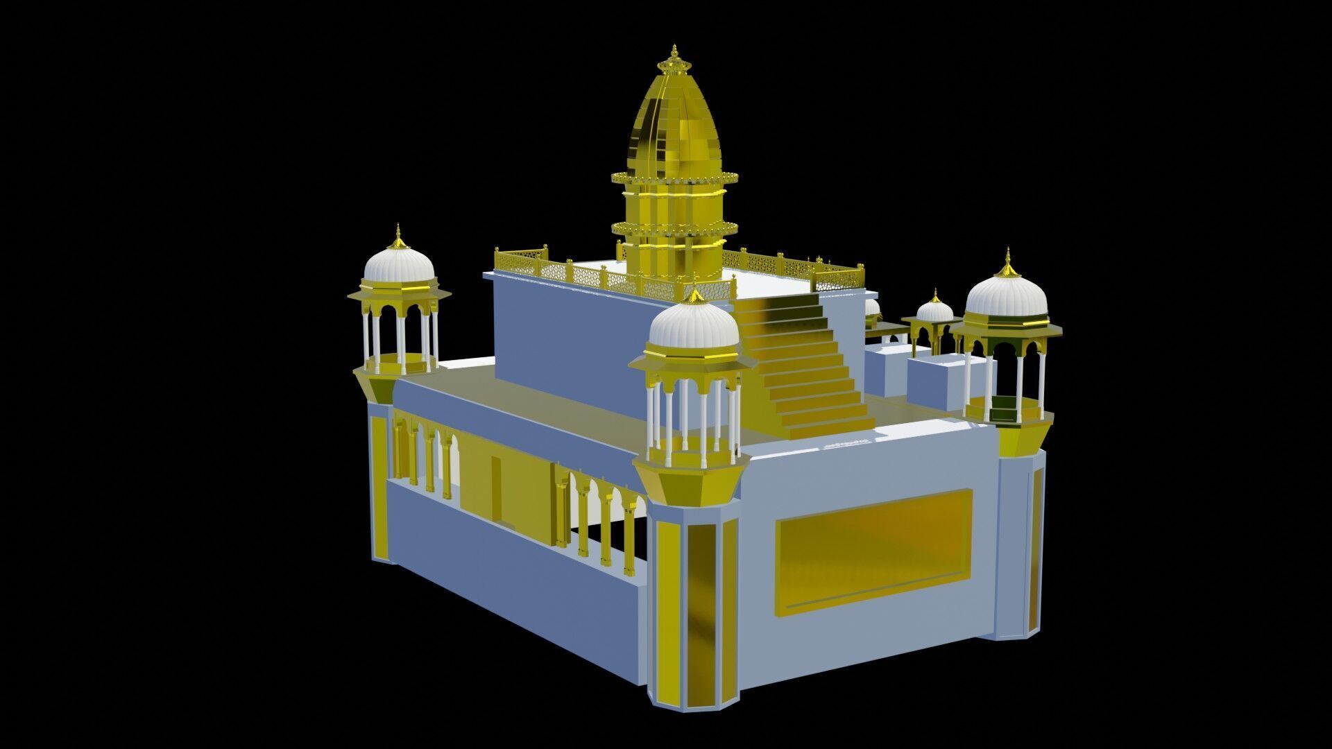 Bhawan 3D Model Low-poly 3D model_4