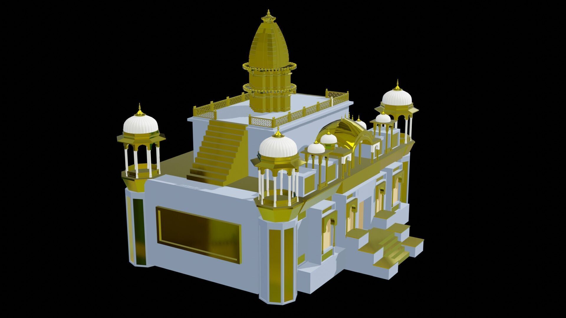 Bhawan 3D Model Low-poly 3D model_3