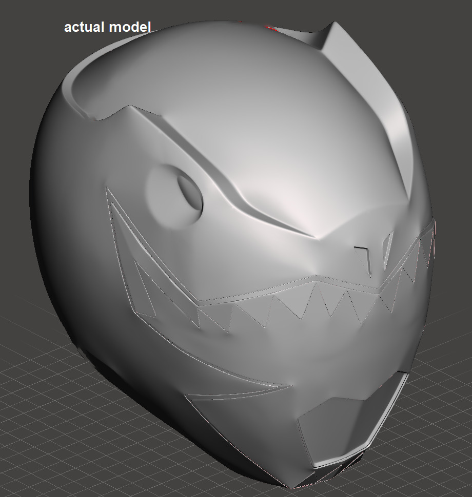 Power Rangers Dino Charge Green Ranger helmet 3D print model_7