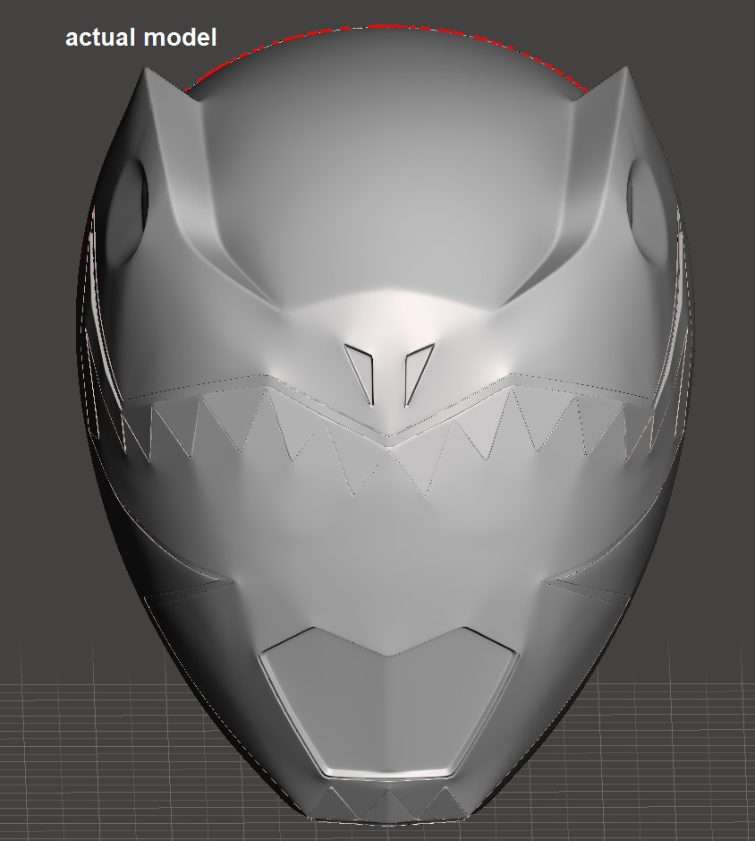 Power Rangers Dino Charge Green Ranger helmet 3D print model_6